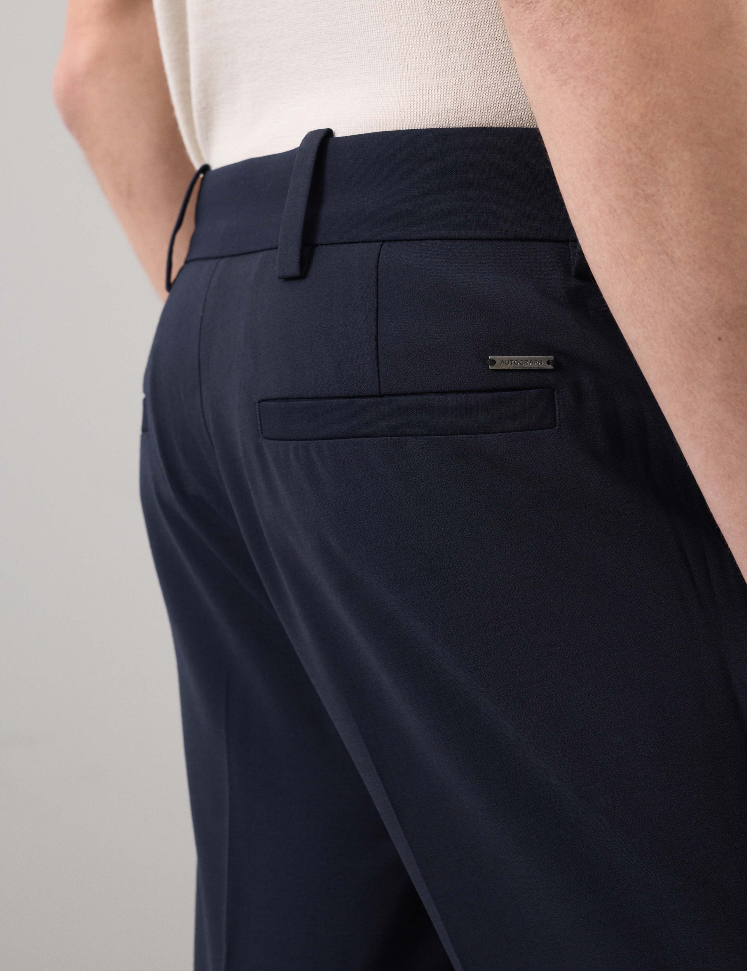 Slim Fit Wool Blend Performance Trousers 4 of 7