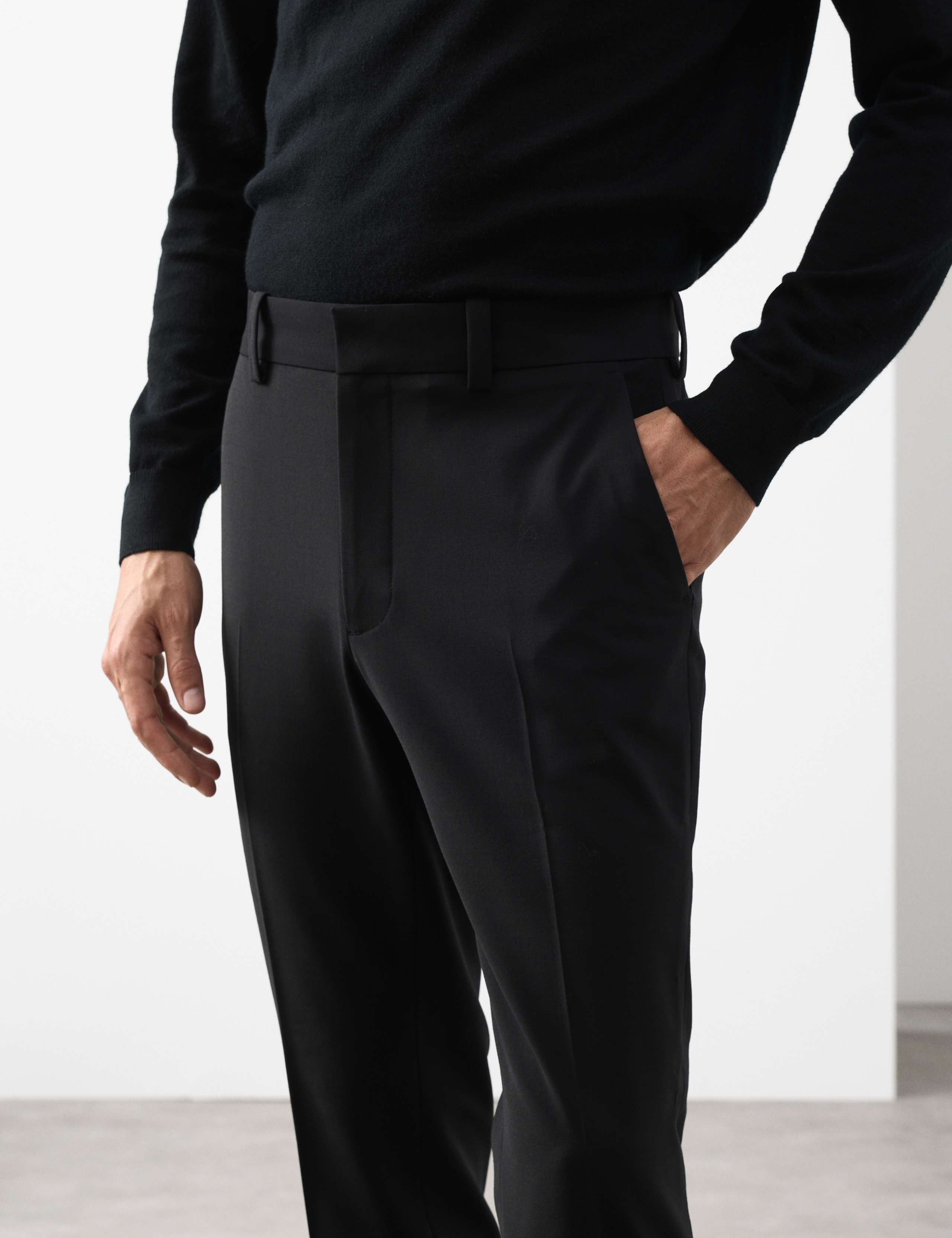 Slim Fit Wool Blend Performance Trousers 1 of 6