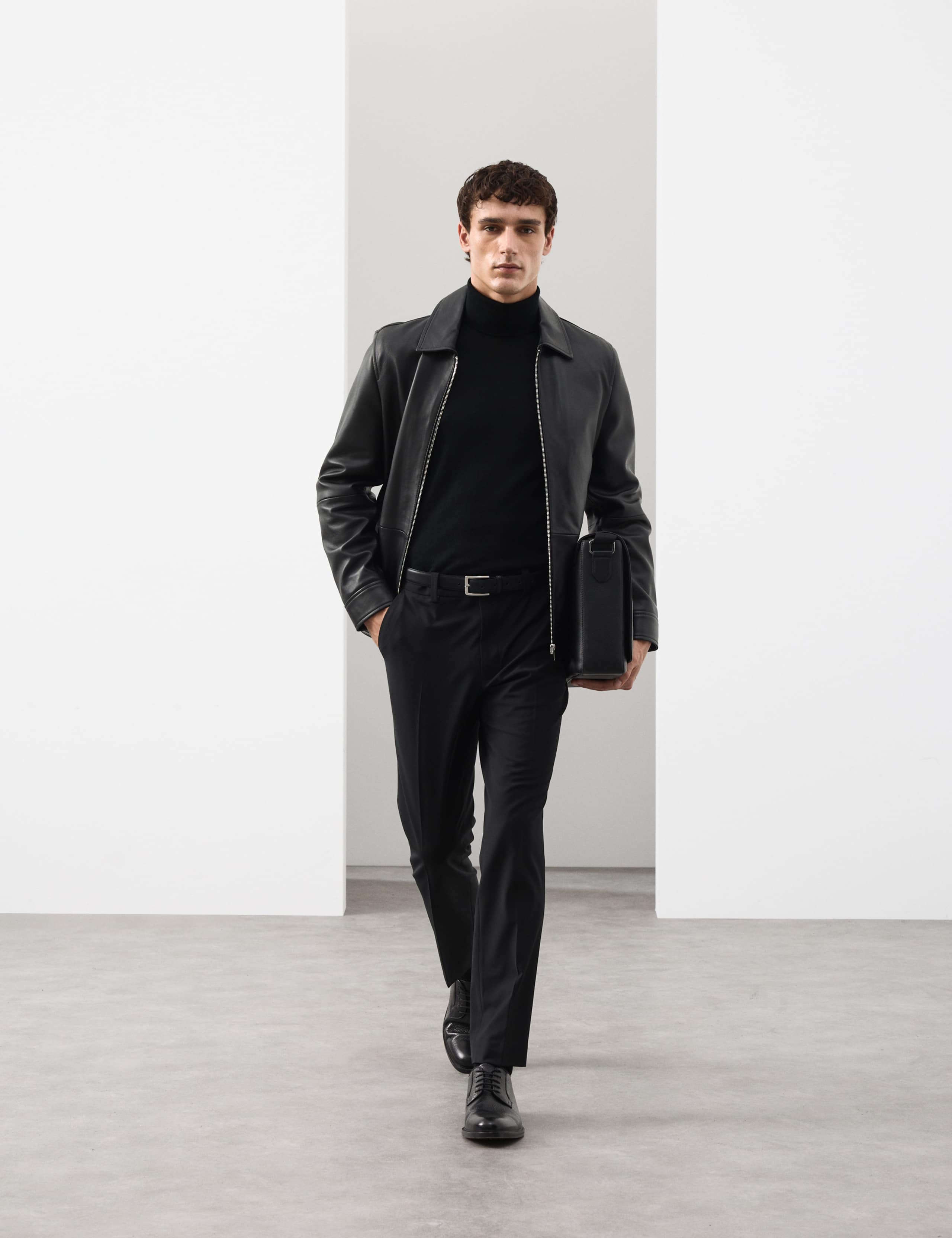 Slim Fit Wool Blend Performance Trousers 3 of 6