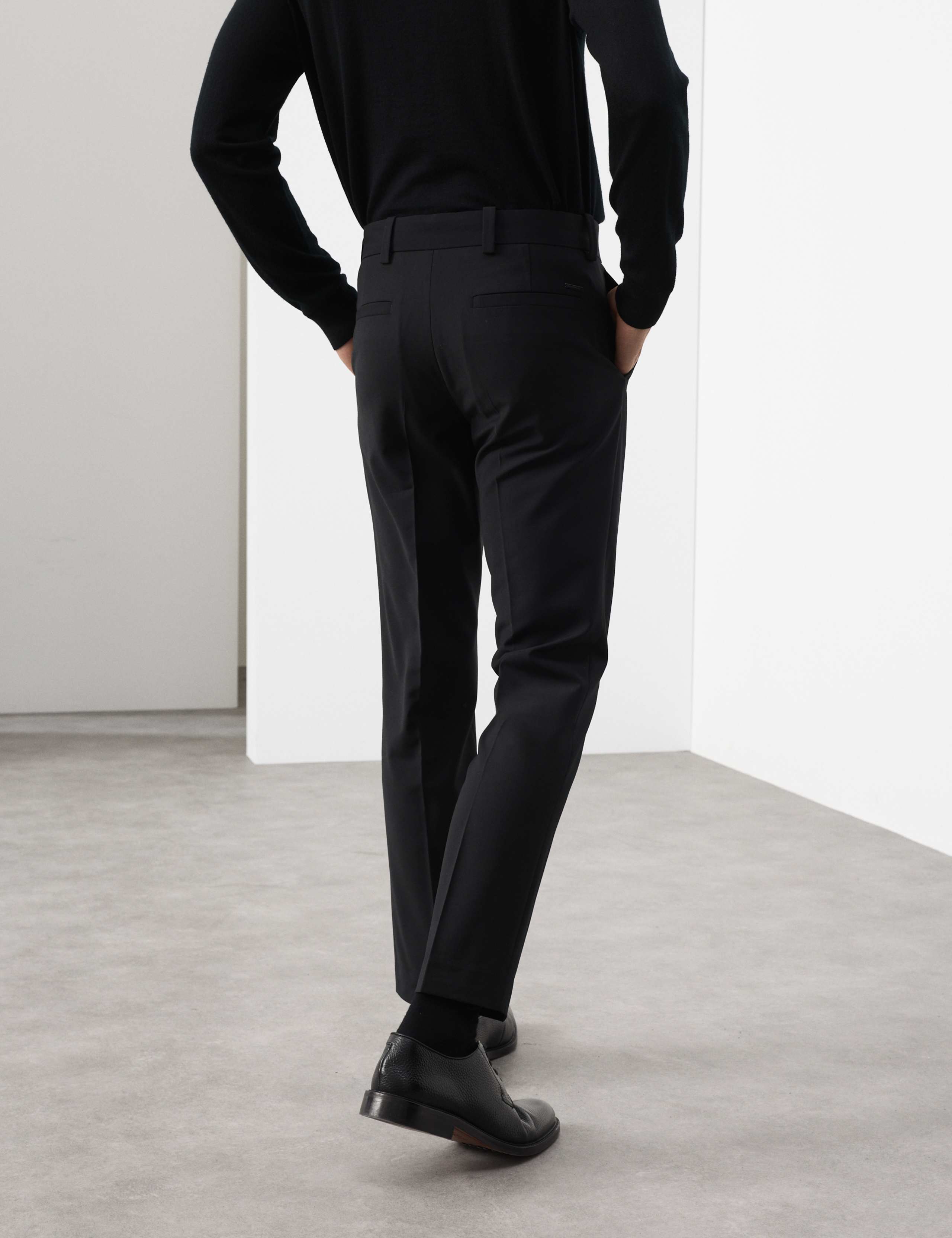 Slim Fit Wool Blend Performance Trousers 6 of 6
