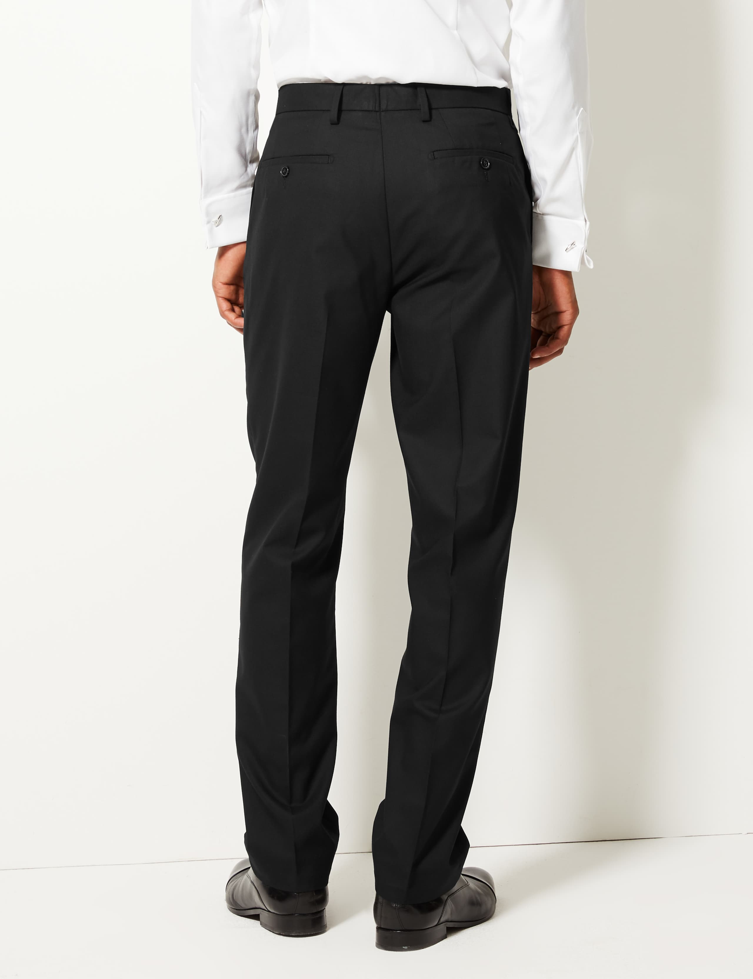 Tailored Fit Flat Front Trousers 3 of 3