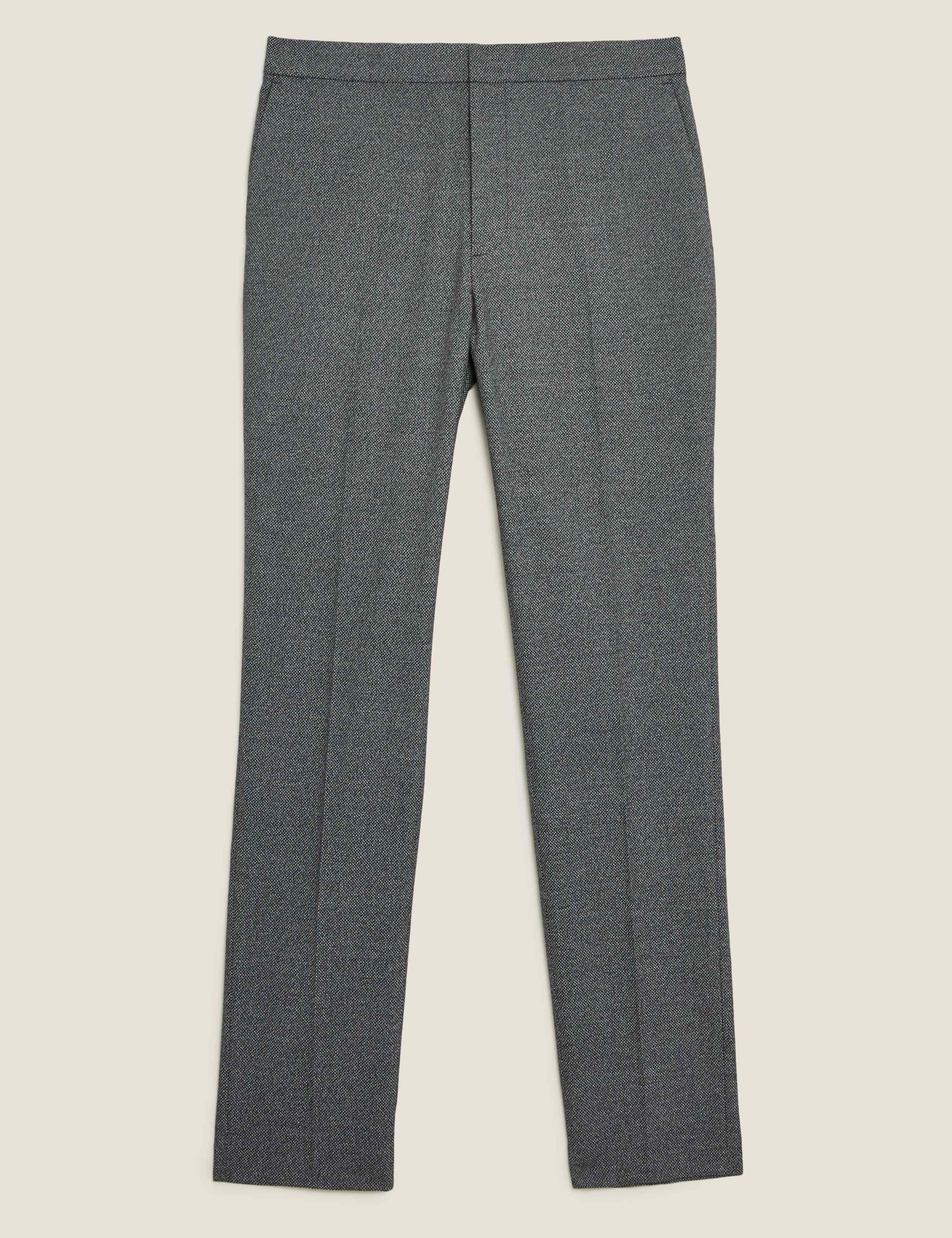 Slim Fit Textured Elasticated Trousers 2 of 7