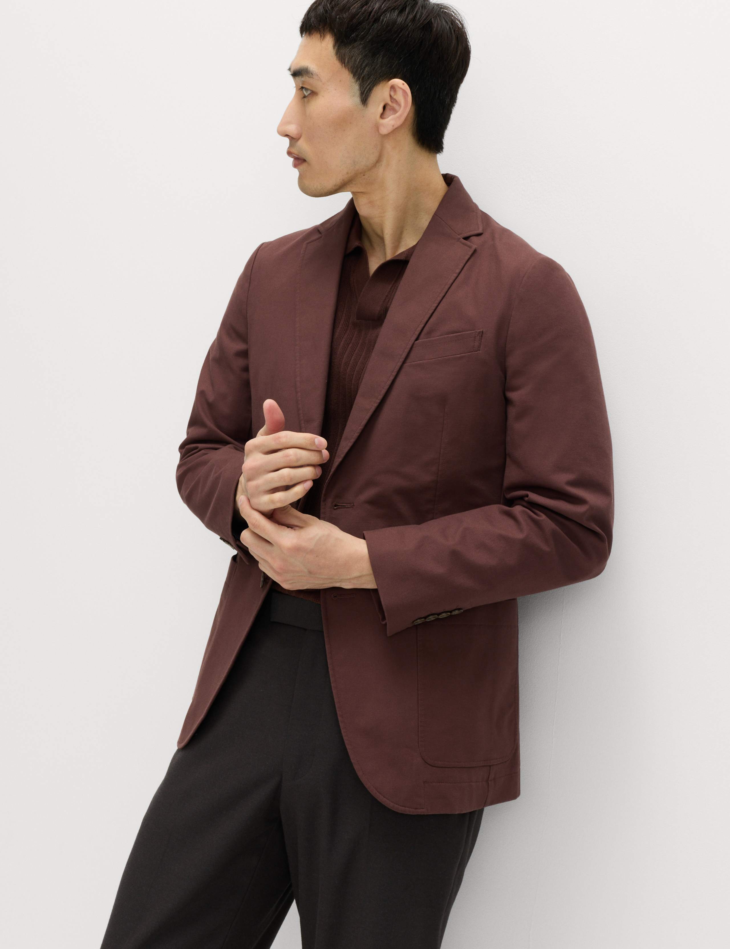 Cotton Rich Laundered Canvas Blazer 1 of 6