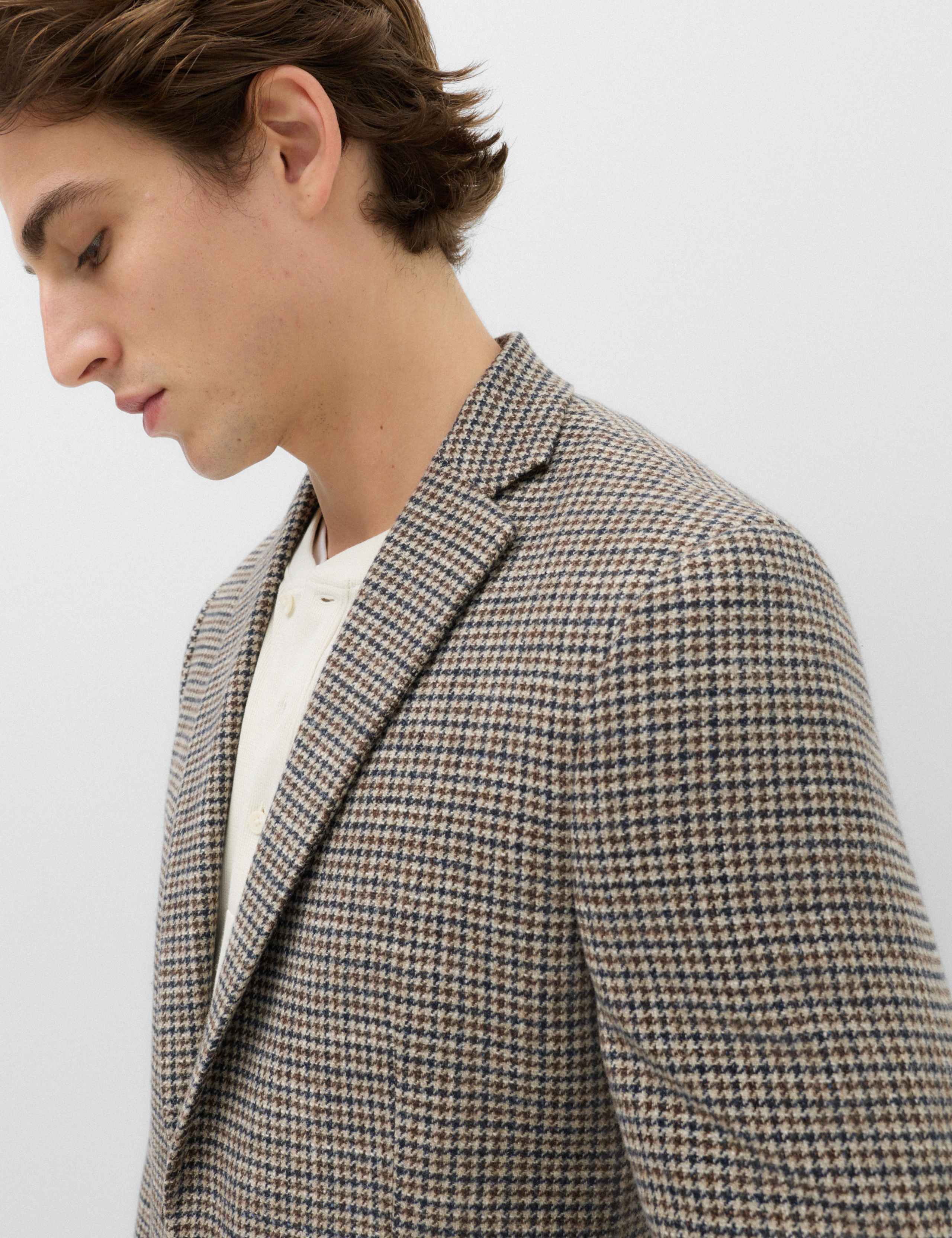 Regular Fit Cotton Blend Check Blazer 3 of 6