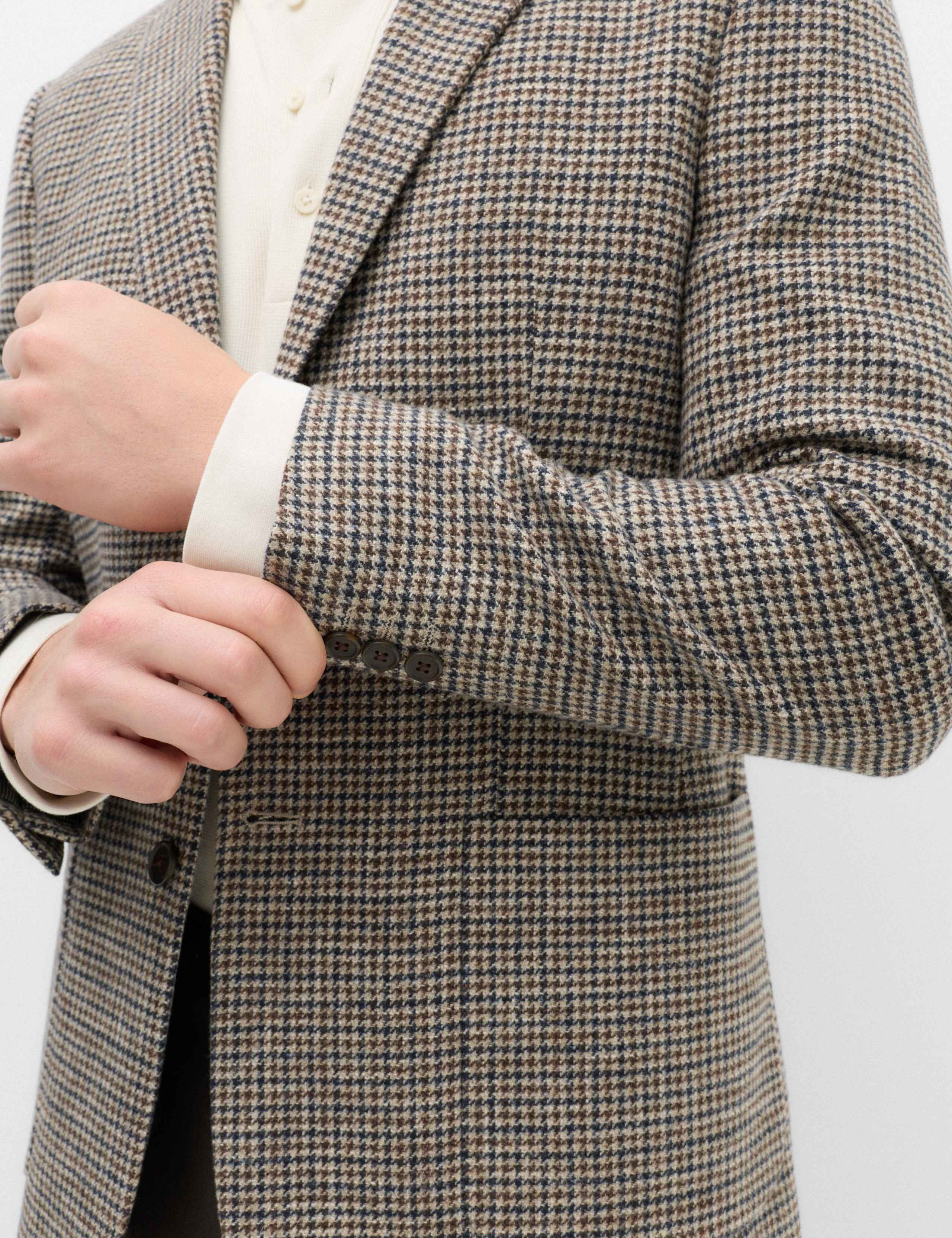 Regular Fit Cotton Blend Check Blazer 4 of 6