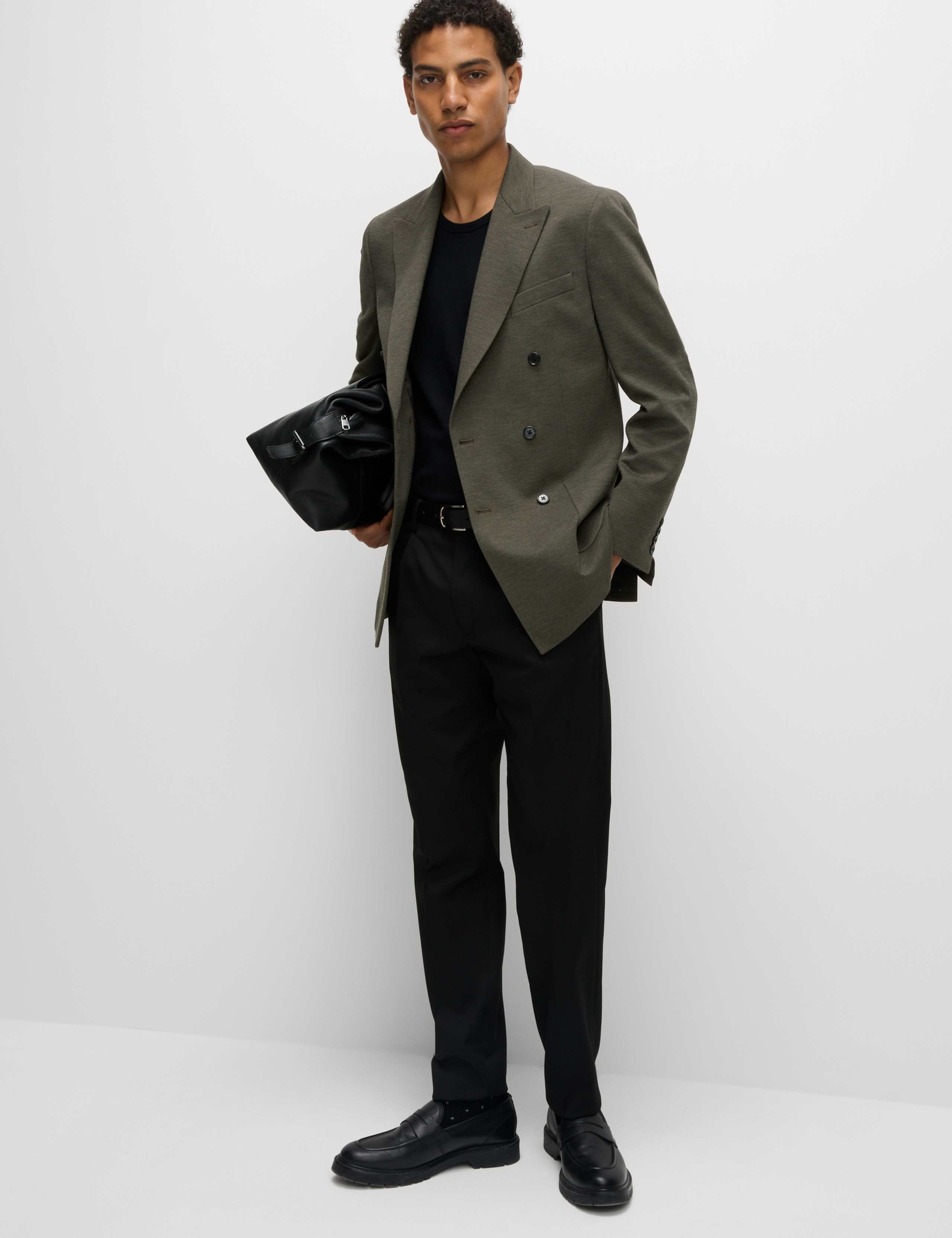 Tailored Fit Jersey Double Breasted Blazer 6 of 7