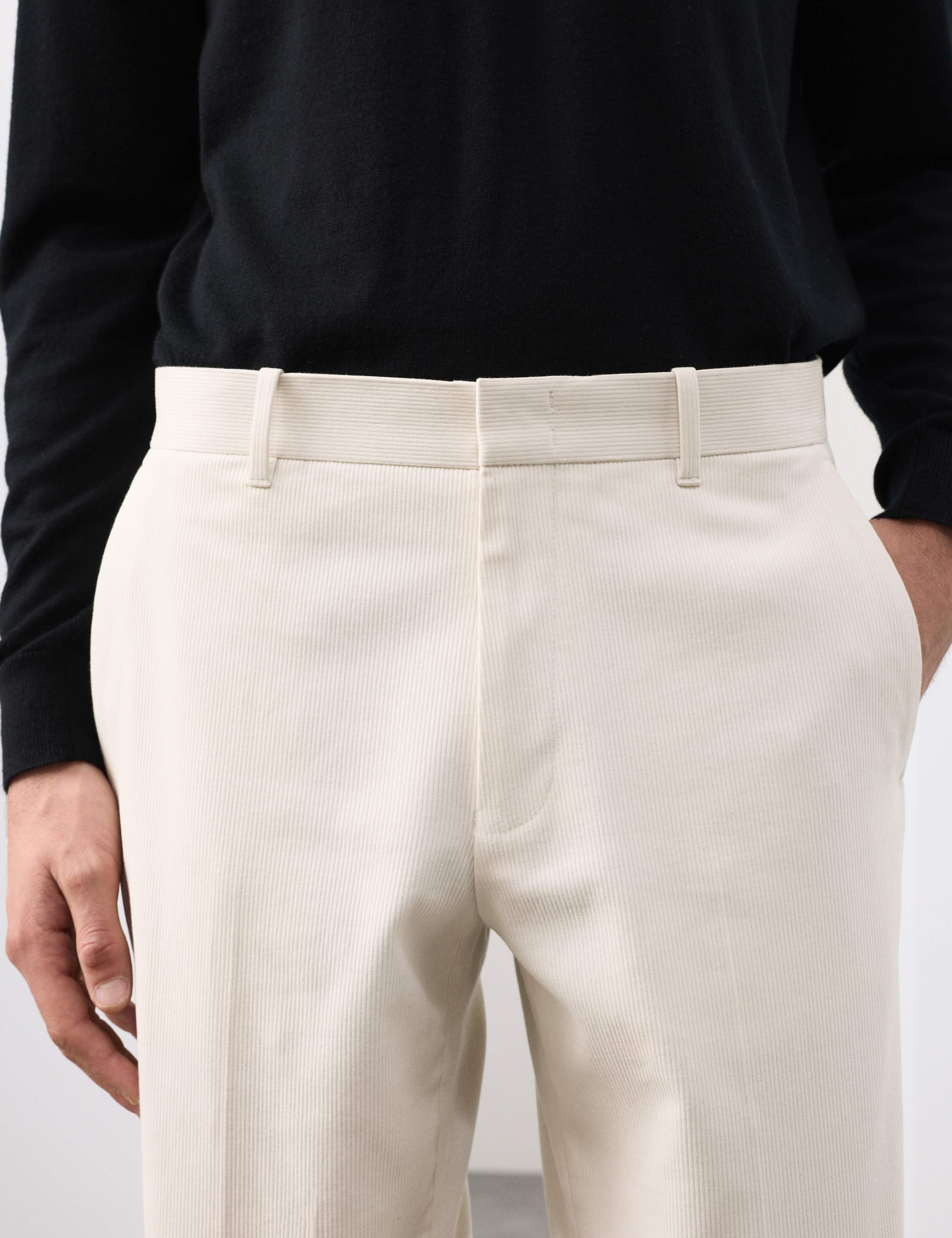 Straight Fit Bedford Cord Smart Trousers 5 of 7