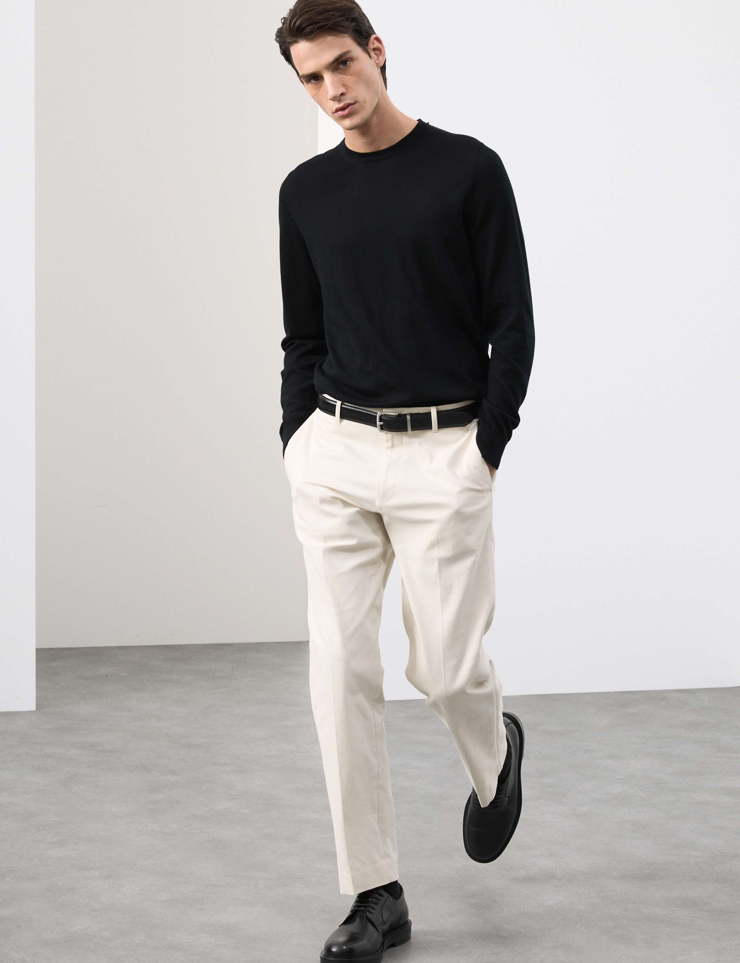 Straight Fit Bedford Cord Smart Trousers 7 of 7