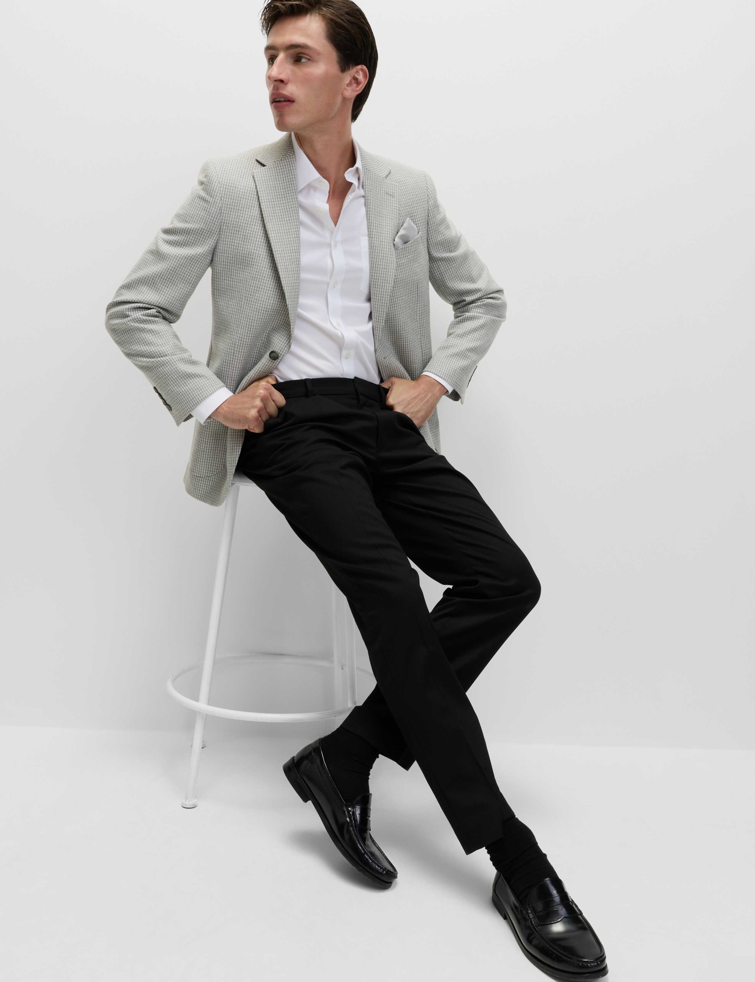 Tailored Fit Puppytooth Stretch Blazer 8 of 8