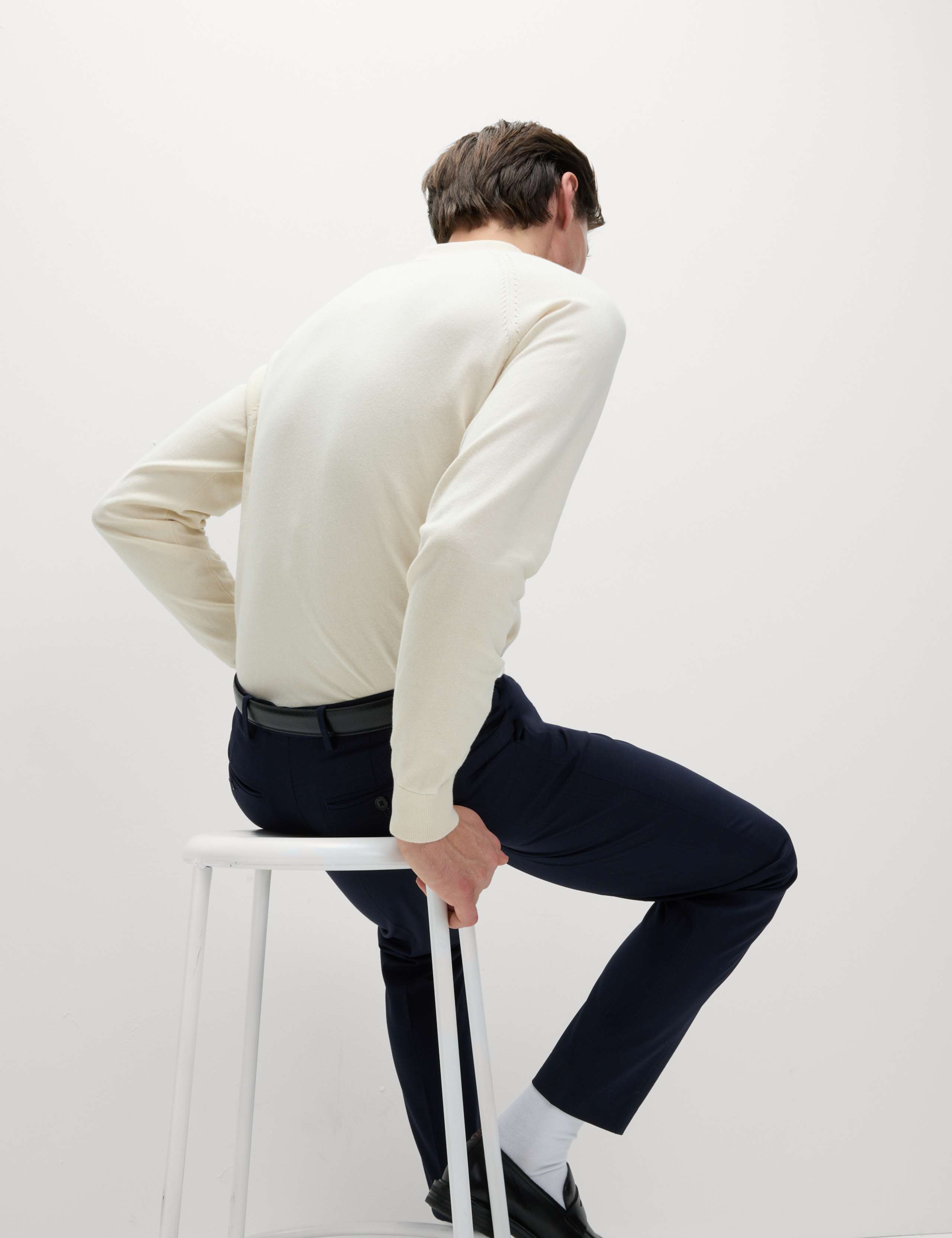 Tailored Fit Flat Front Check Trousers 4 of 5