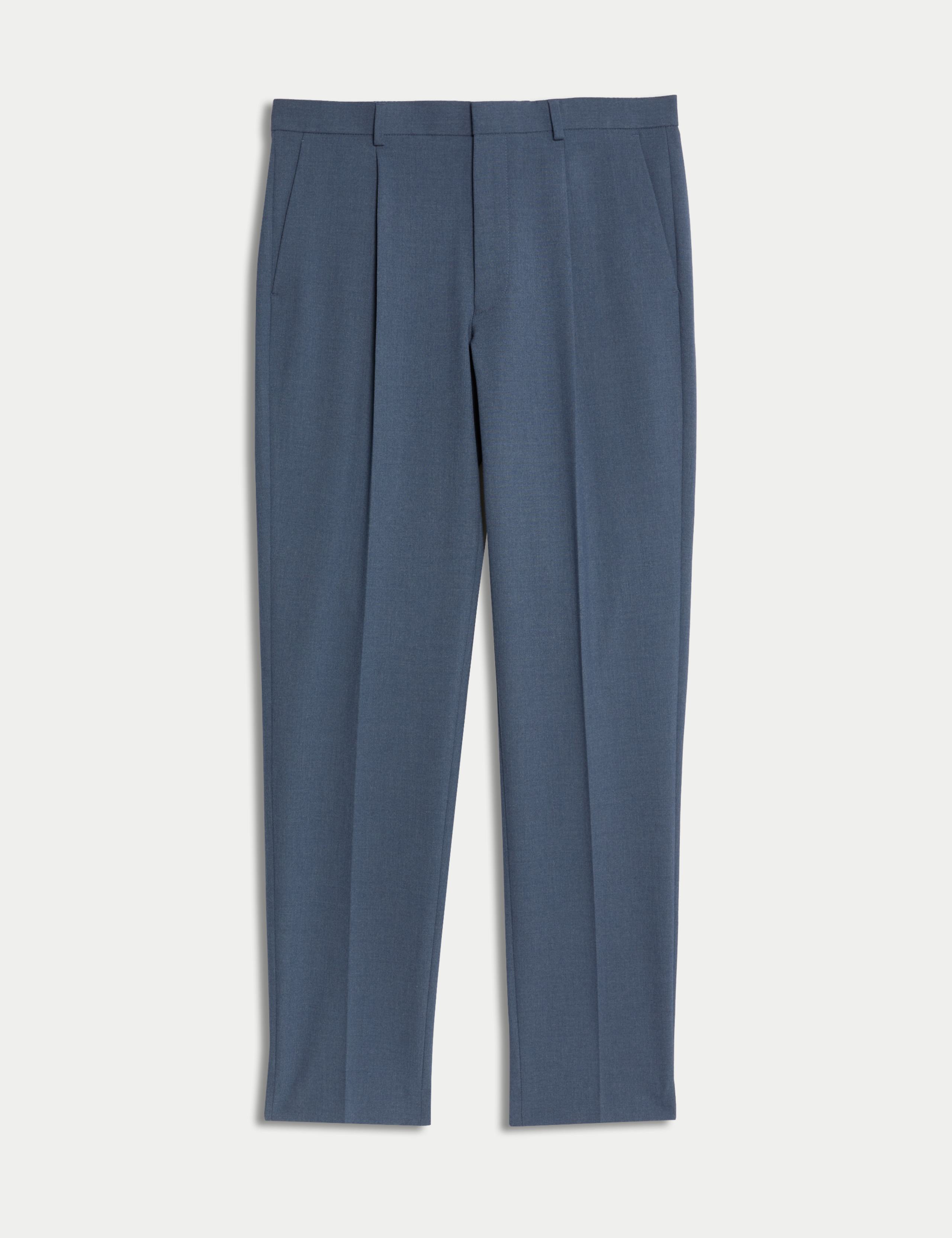 Tailored Fit Single Pleat Smart Trousers 2 of 7