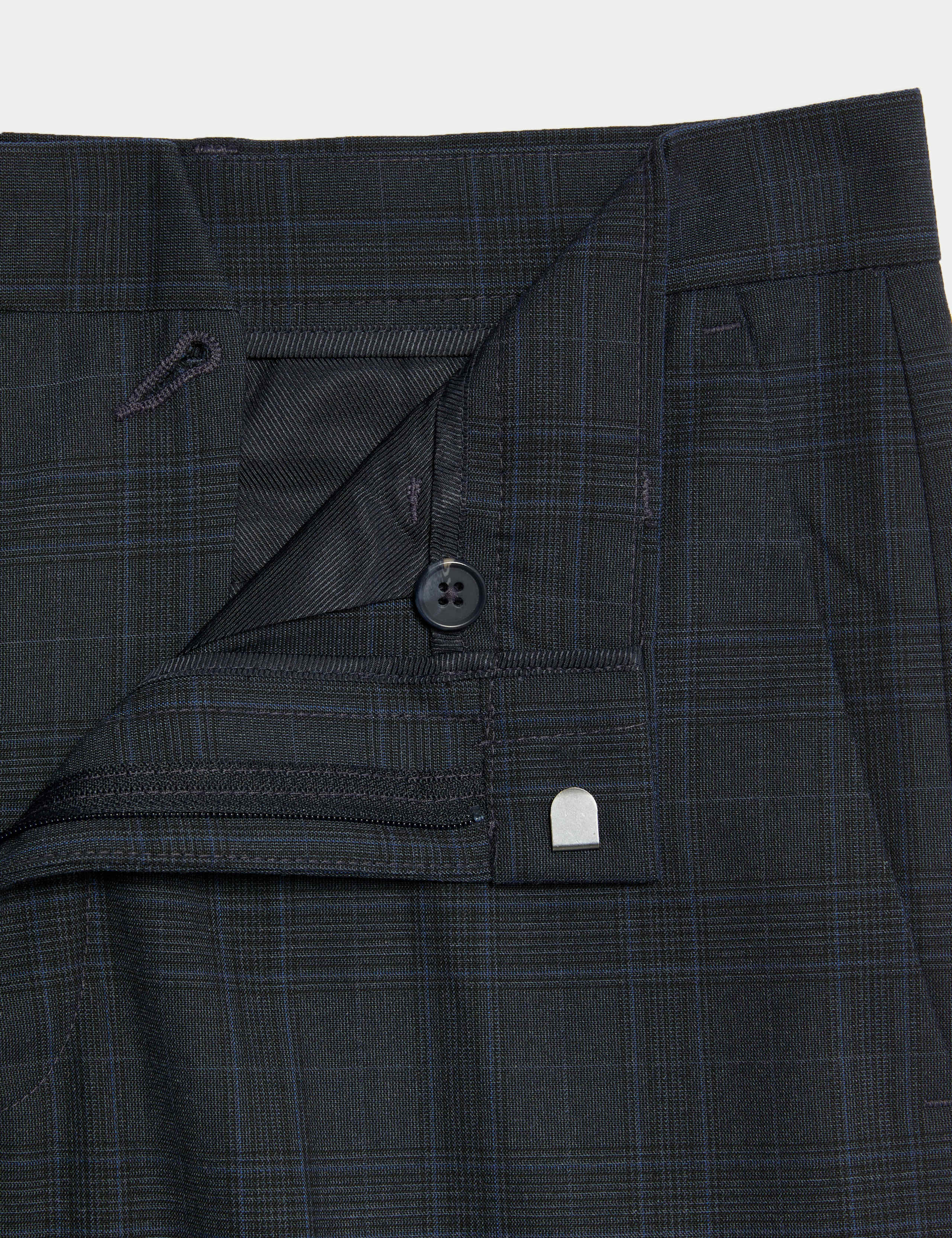 Tailored Fit Checked Trousers 3 of 8