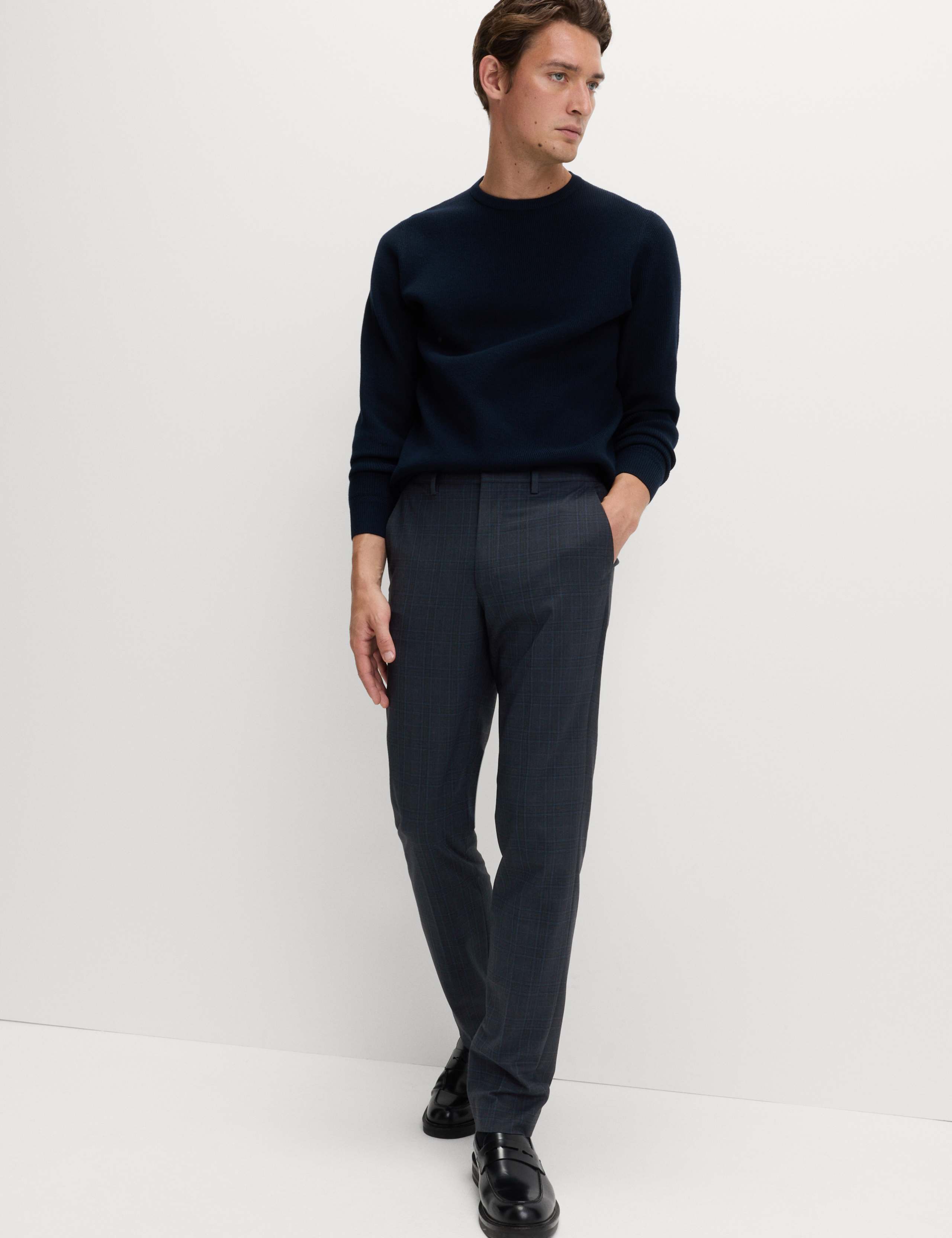 Tailored Fit Checked Trousers 4 of 8