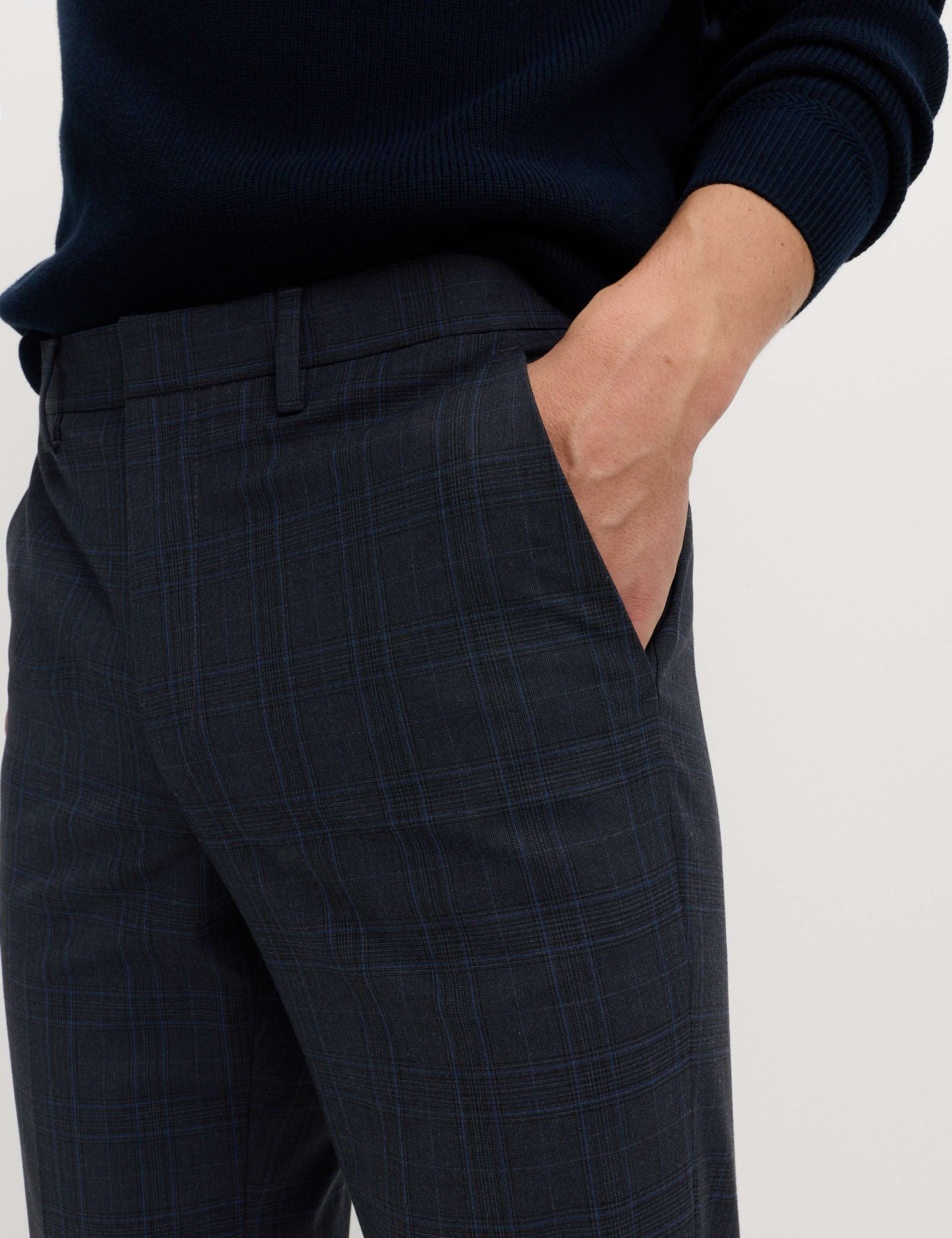 Tailored Fit Checked Trousers 5 of 8