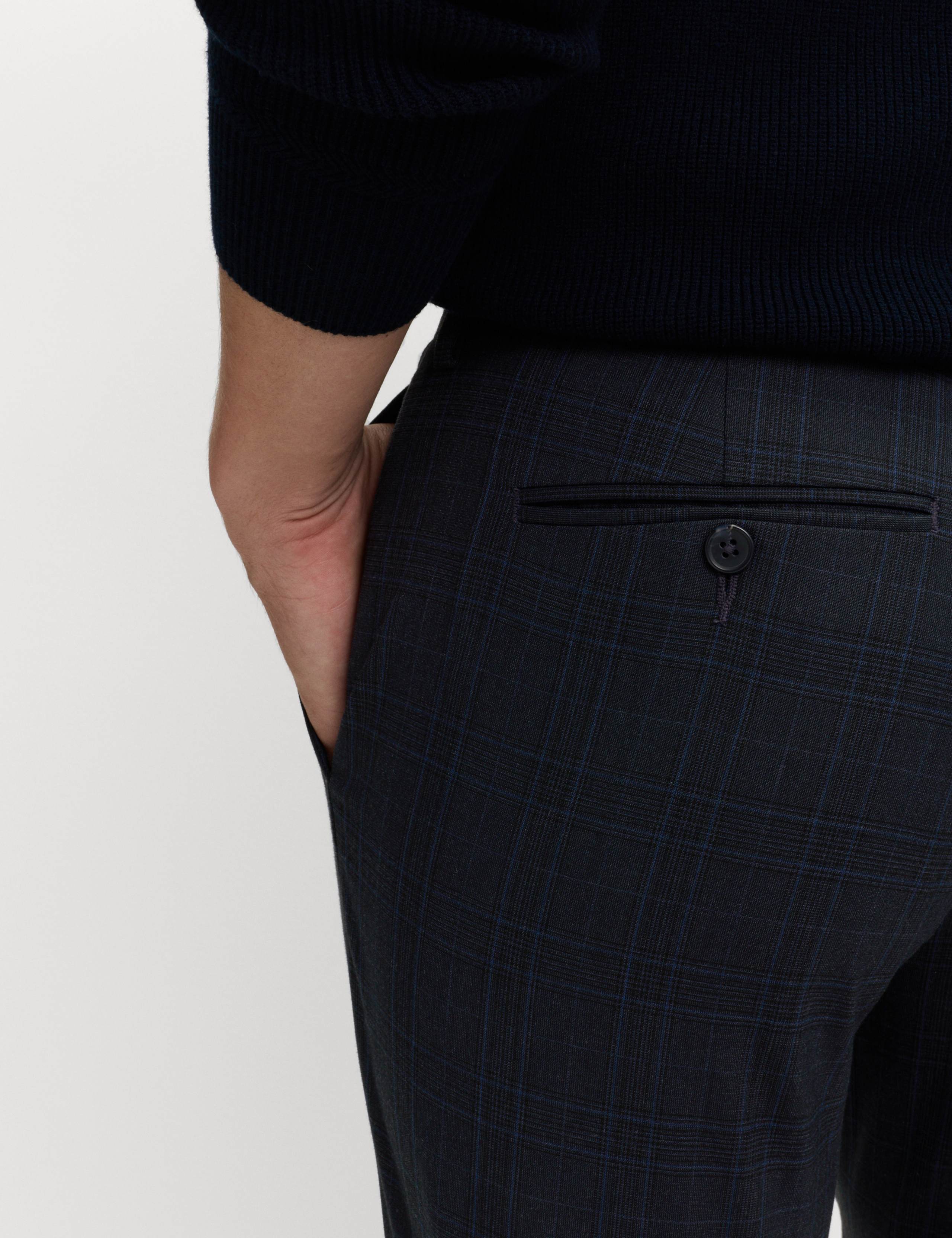 Tailored Fit Checked Trousers 7 of 8