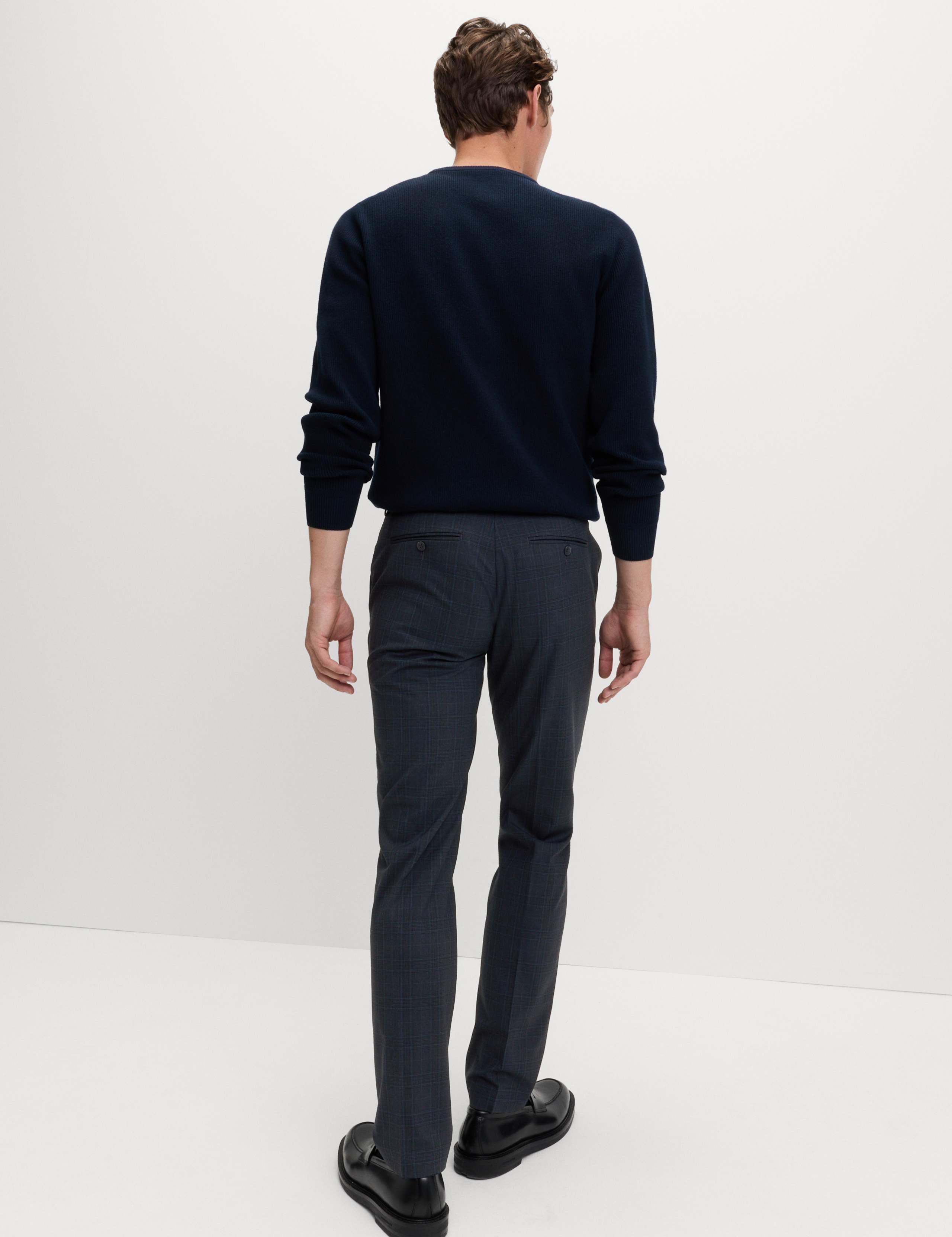 Tailored Fit Checked Trousers 8 of 8