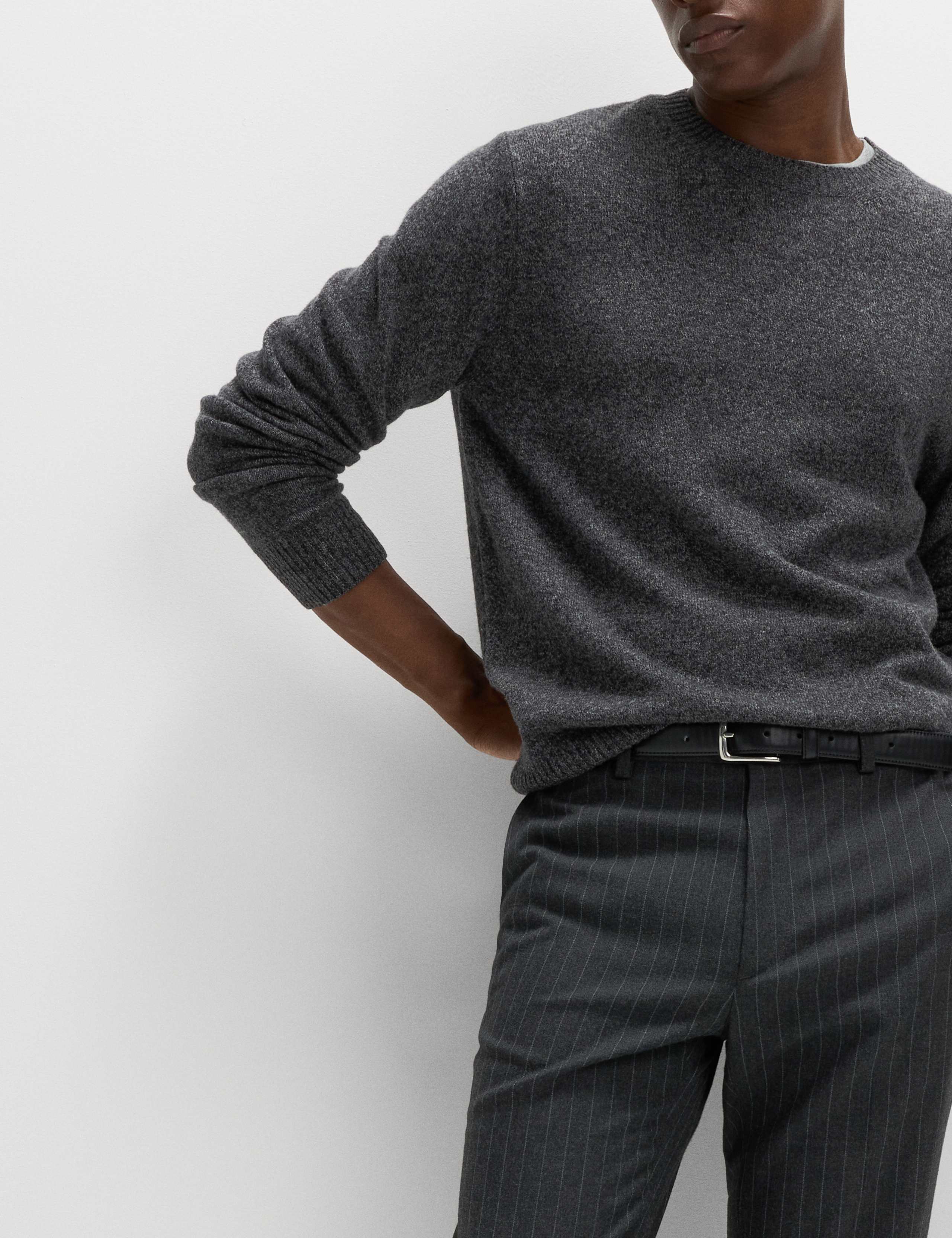 Slim Fit Pinstripe Trousers 3 of 5
