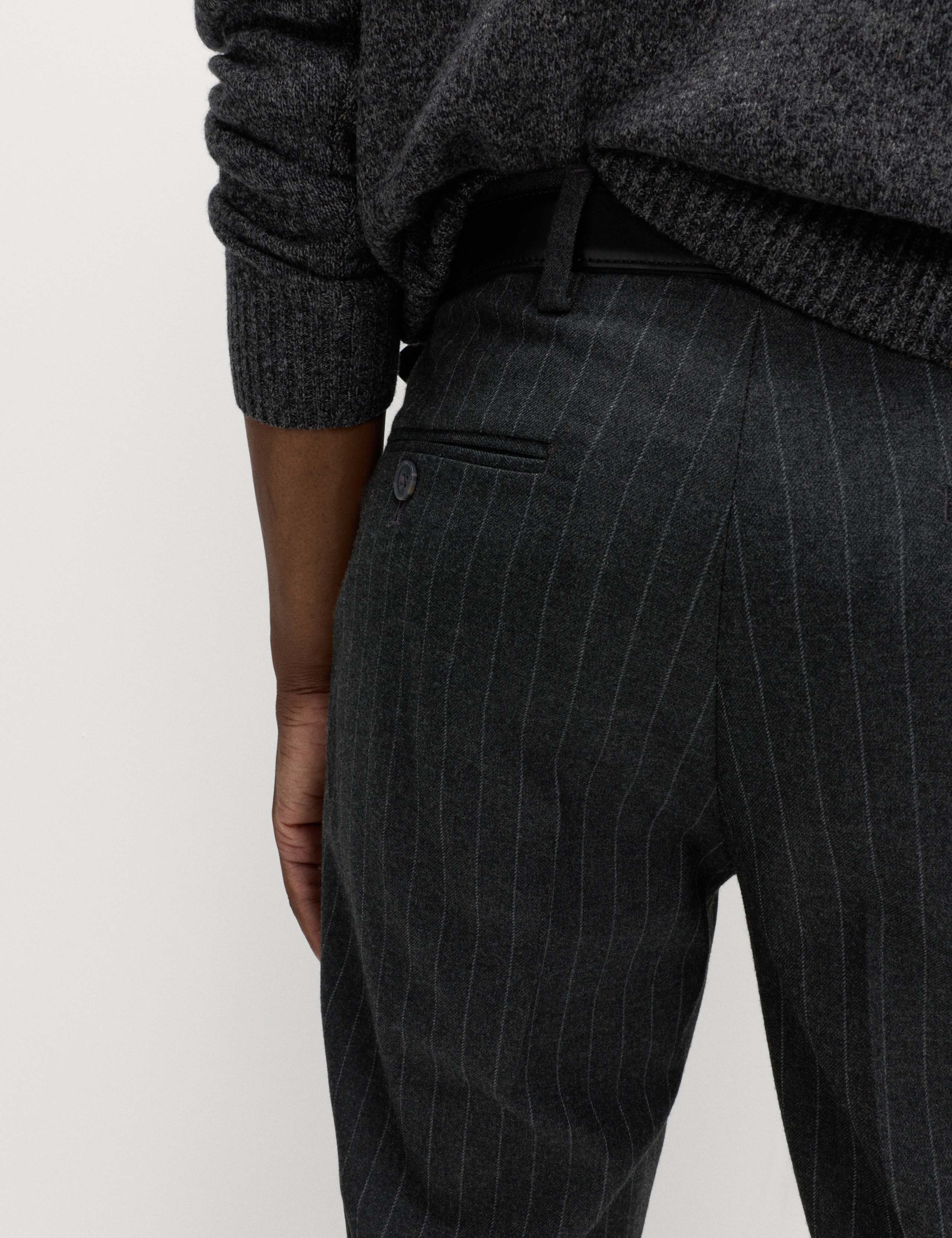 Slim Fit Pinstripe Trousers 4 of 5