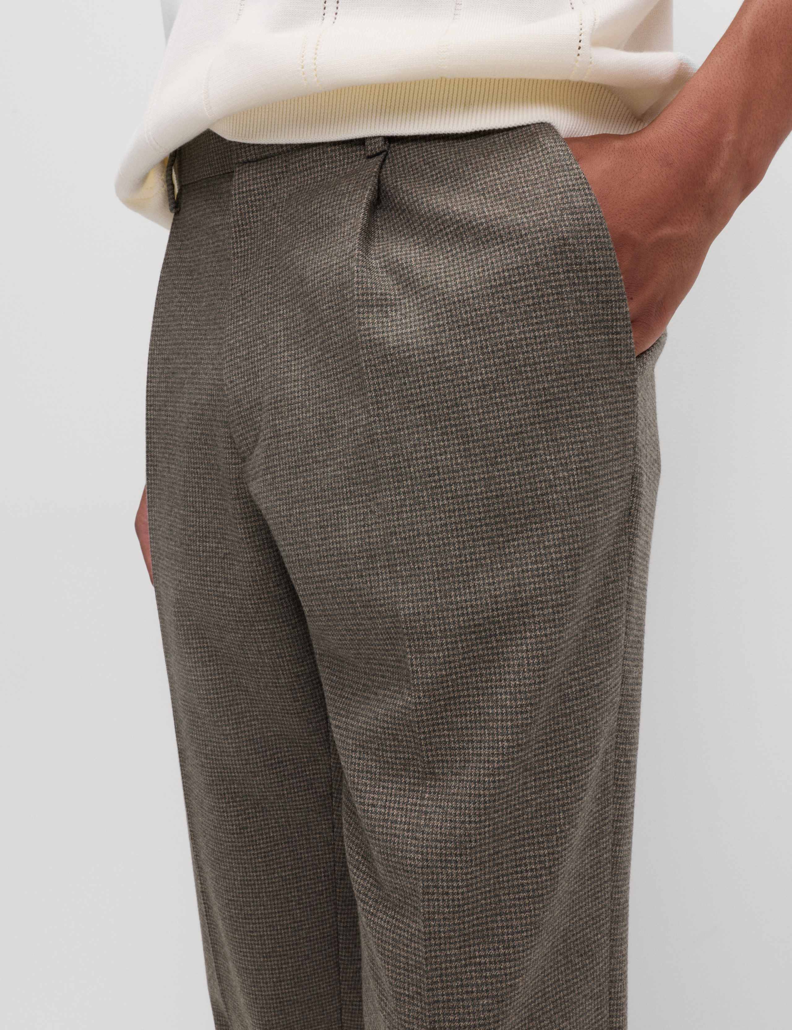 Tailored Fit Warm Handle Puppytooth Trousers 4 of 6