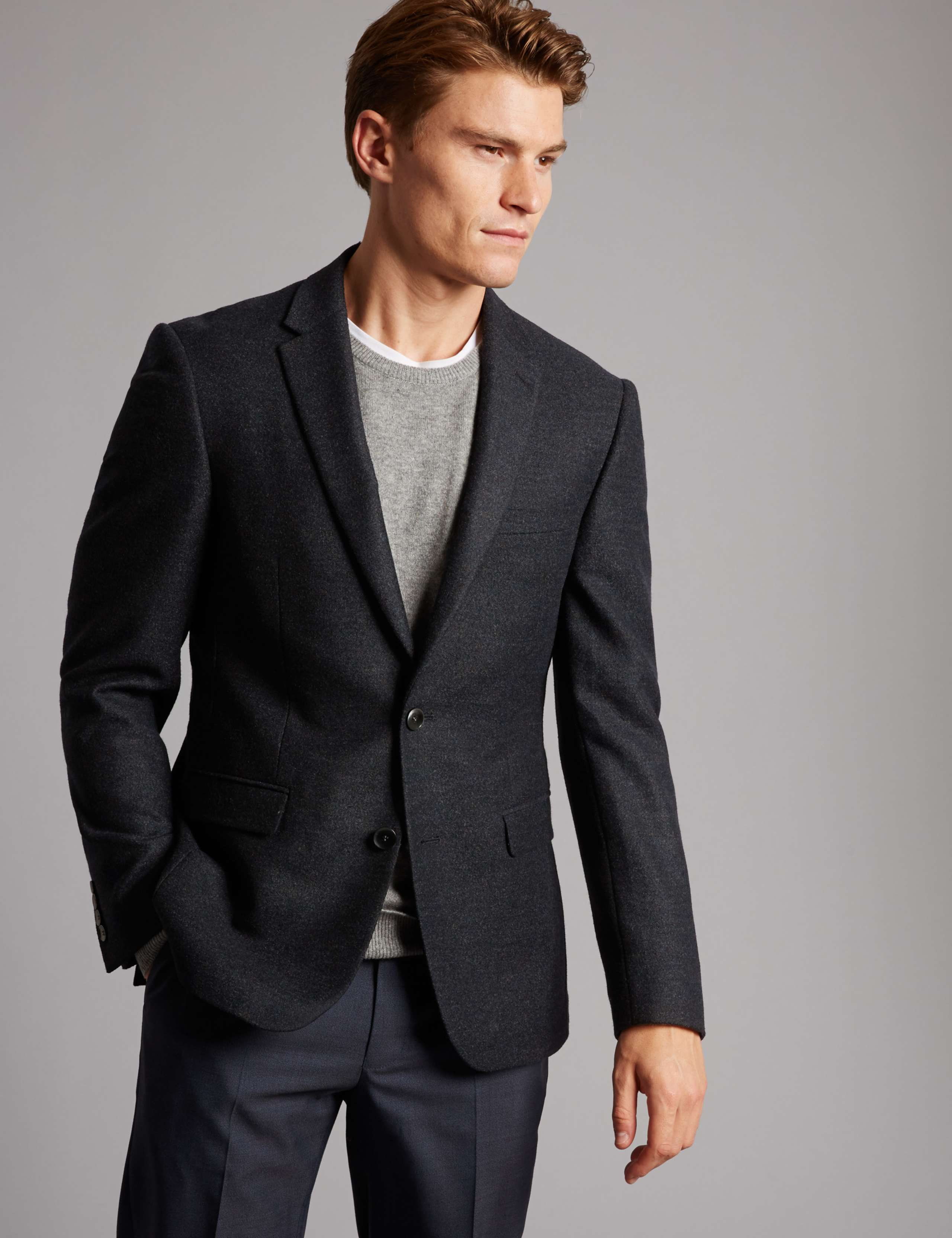 Wool Blend Textured Jacket 1 of 7