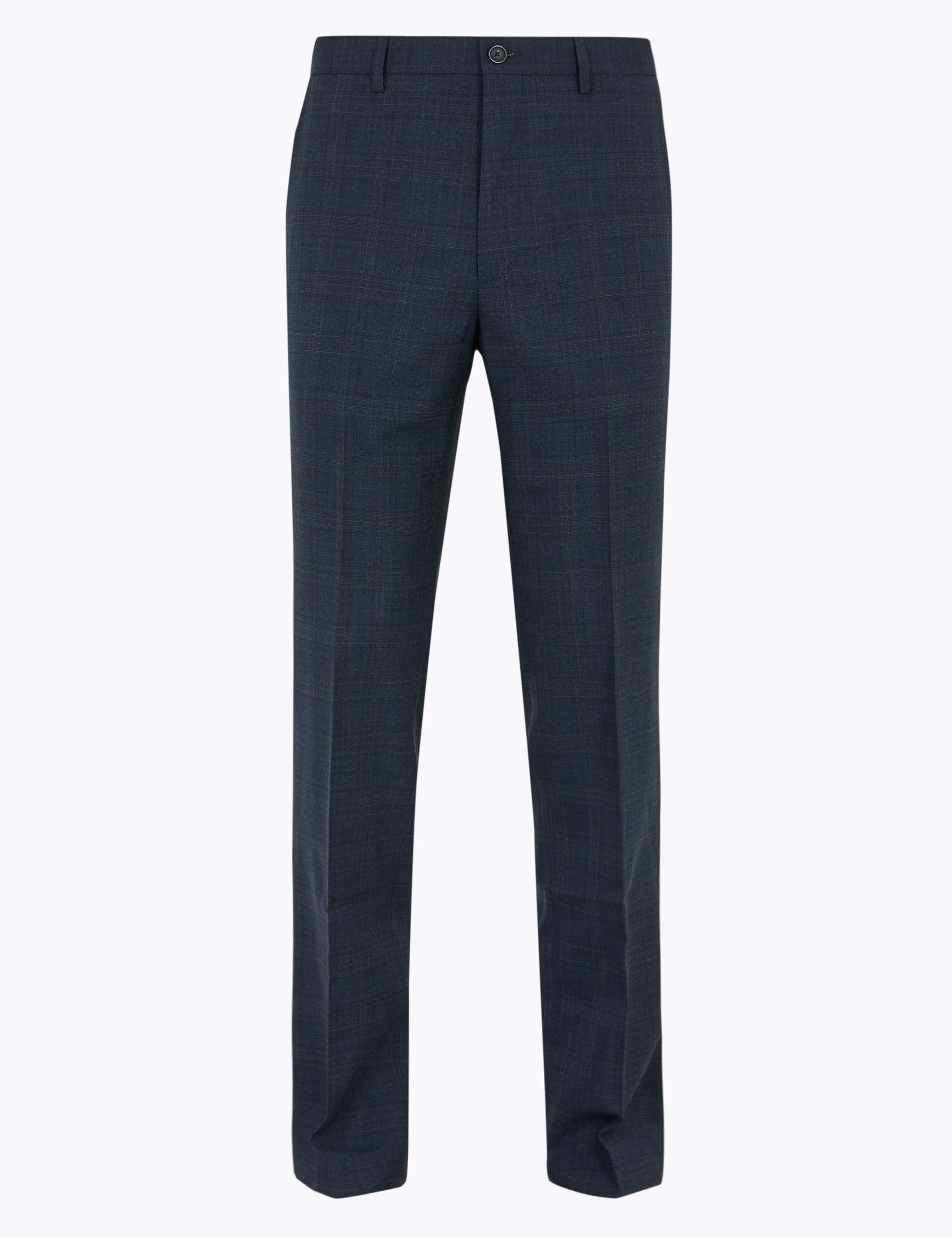 Regular Fit Wool Checked Trousers 2 of 6