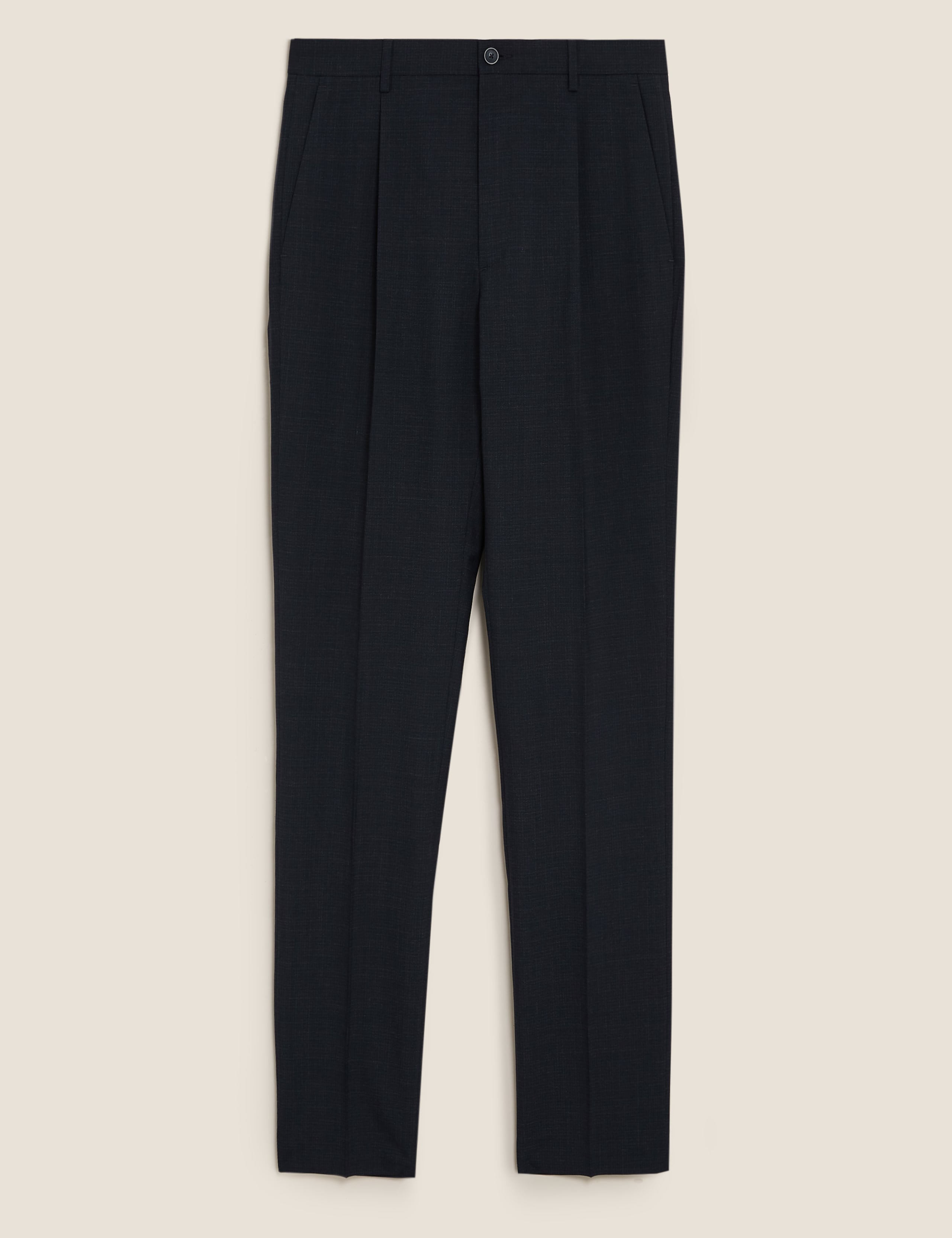 Regular Fit Wool Flat Front Trousers 2 of 6