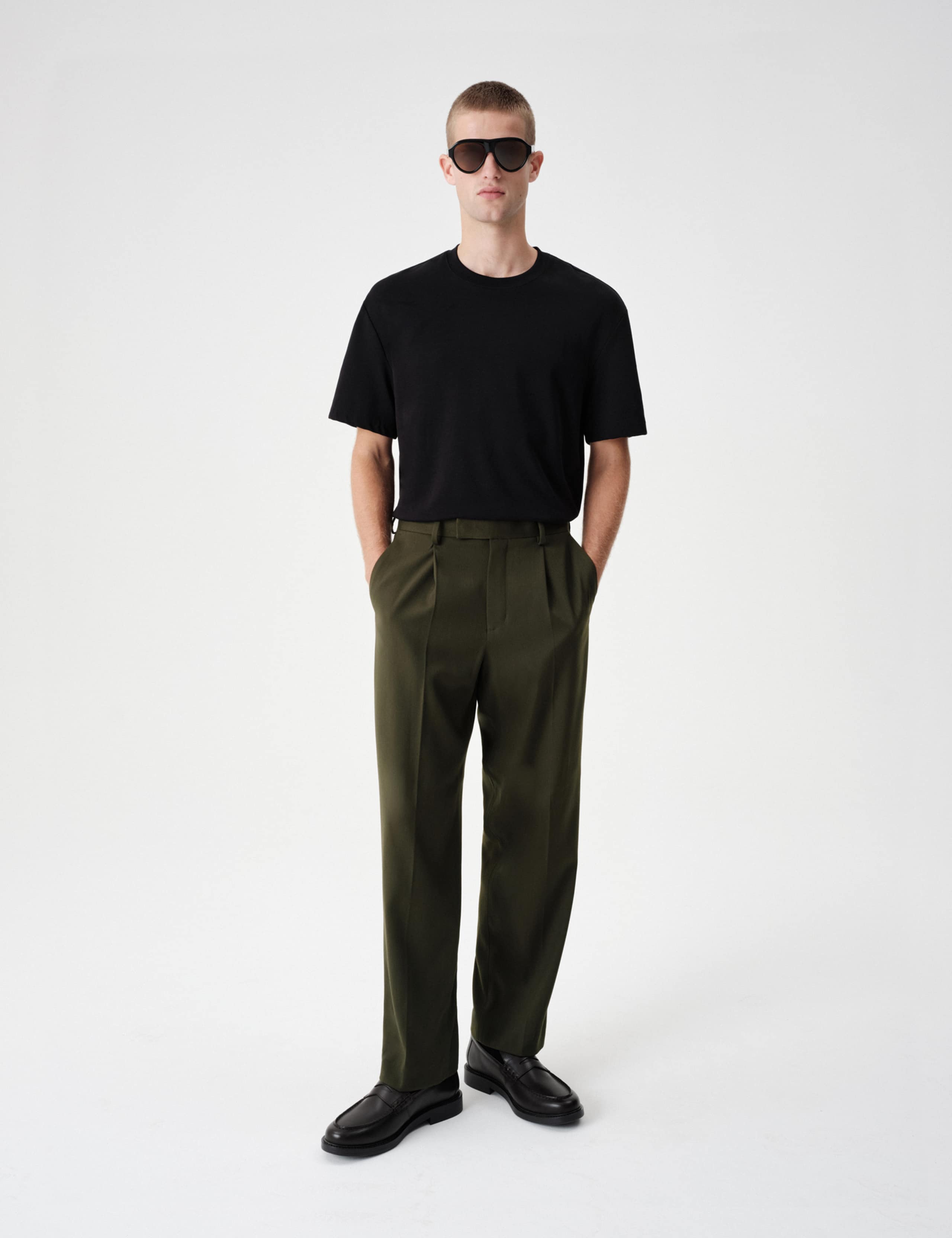 Relaxed Fit Plain Stretch Trousers 3 of 6