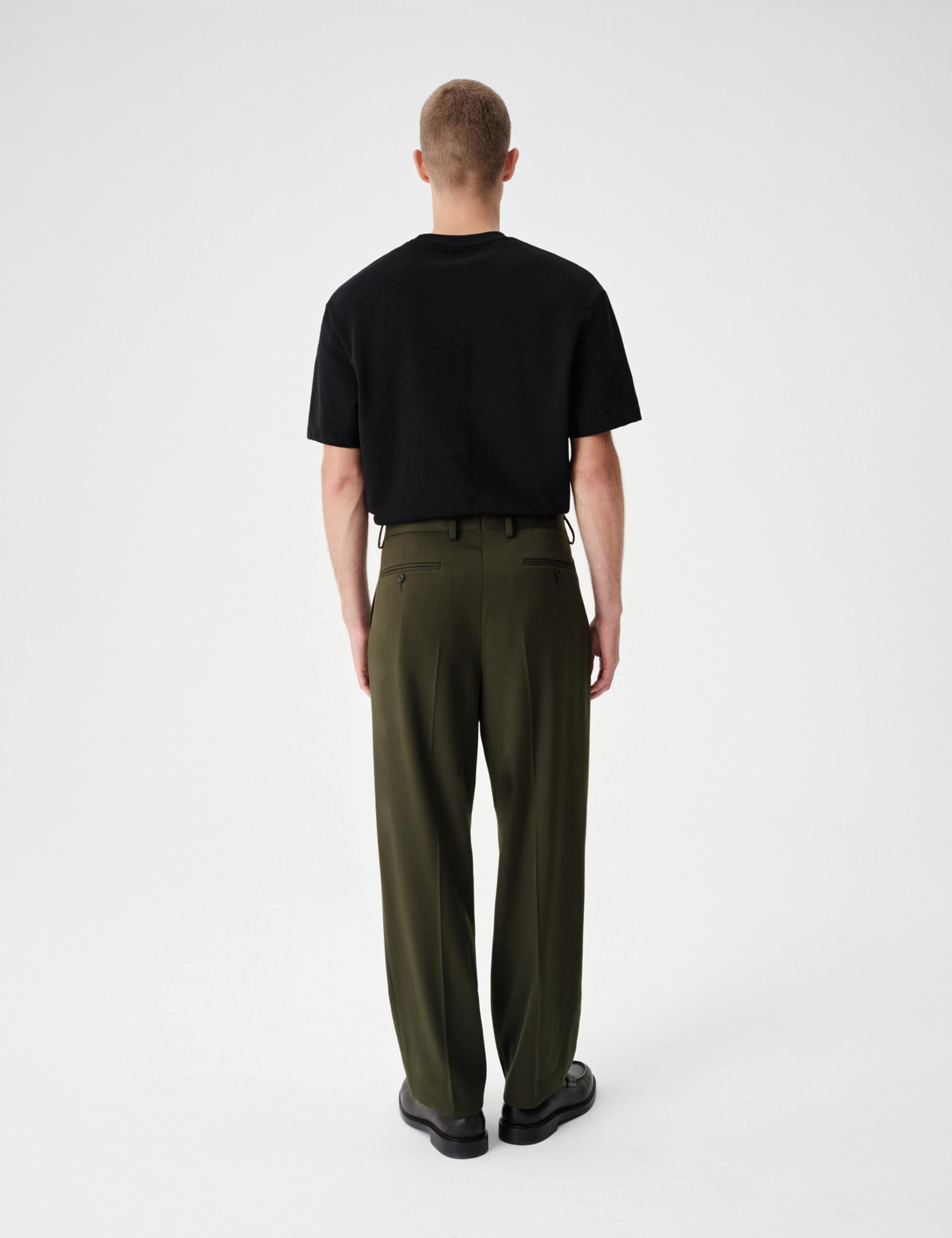 Relaxed Fit Plain Stretch Trousers 6 of 6