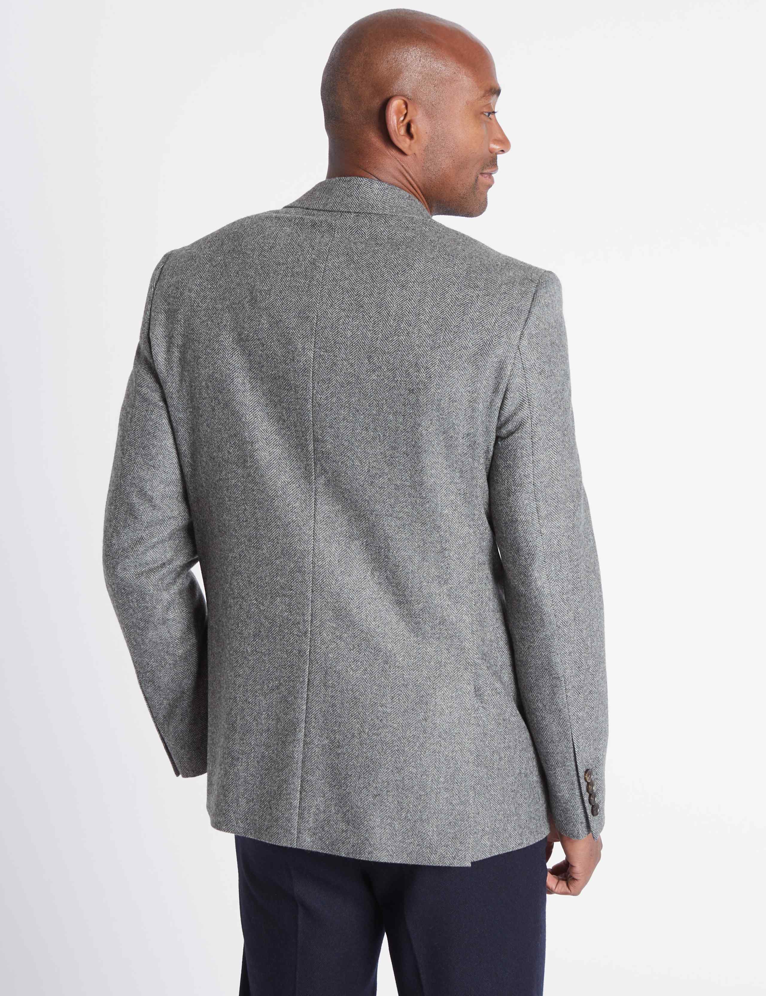Pure Lambswool Herringbone Jacket 3 of 7