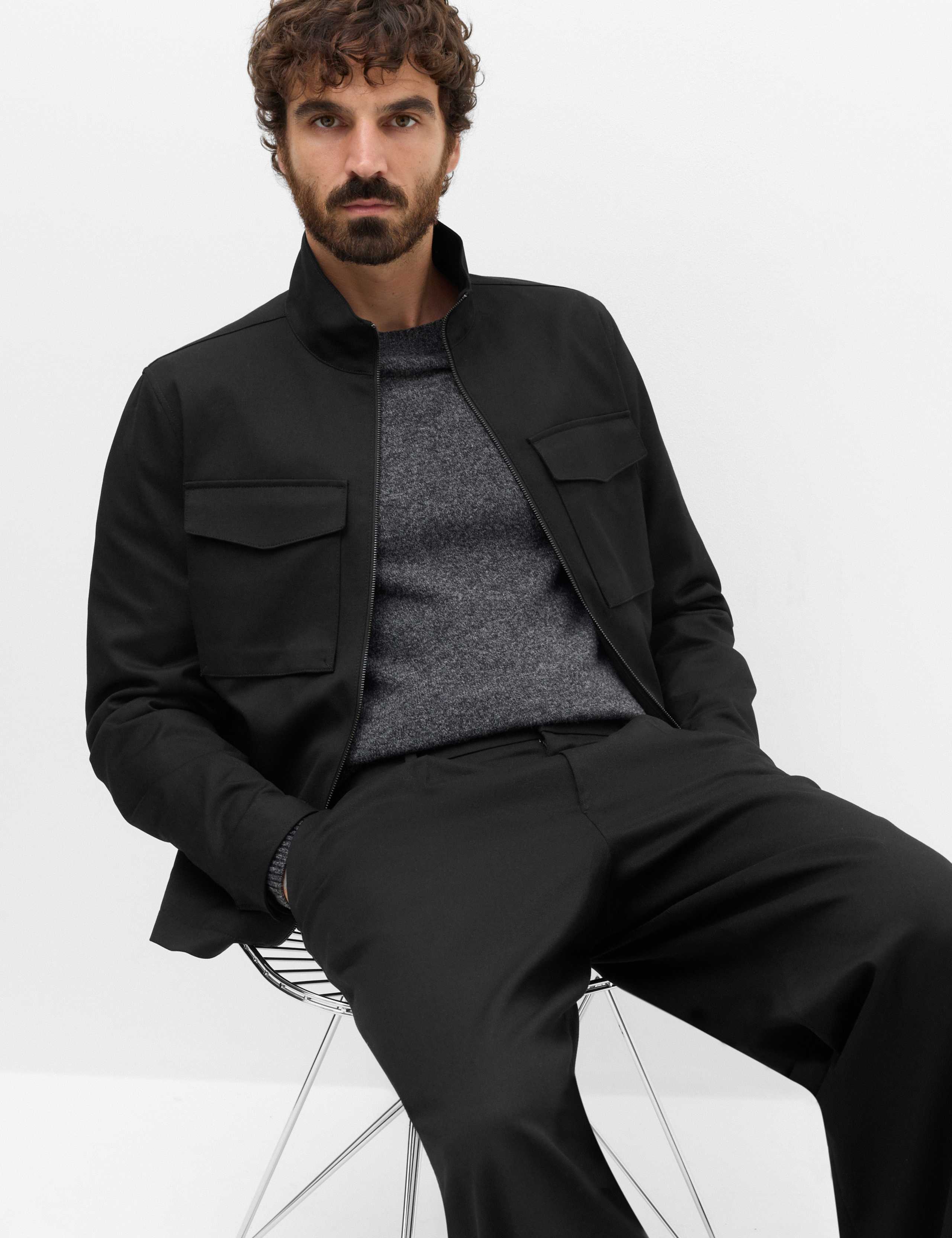 Funnel Neck Patch Pocket Waistcoat 7 of 7