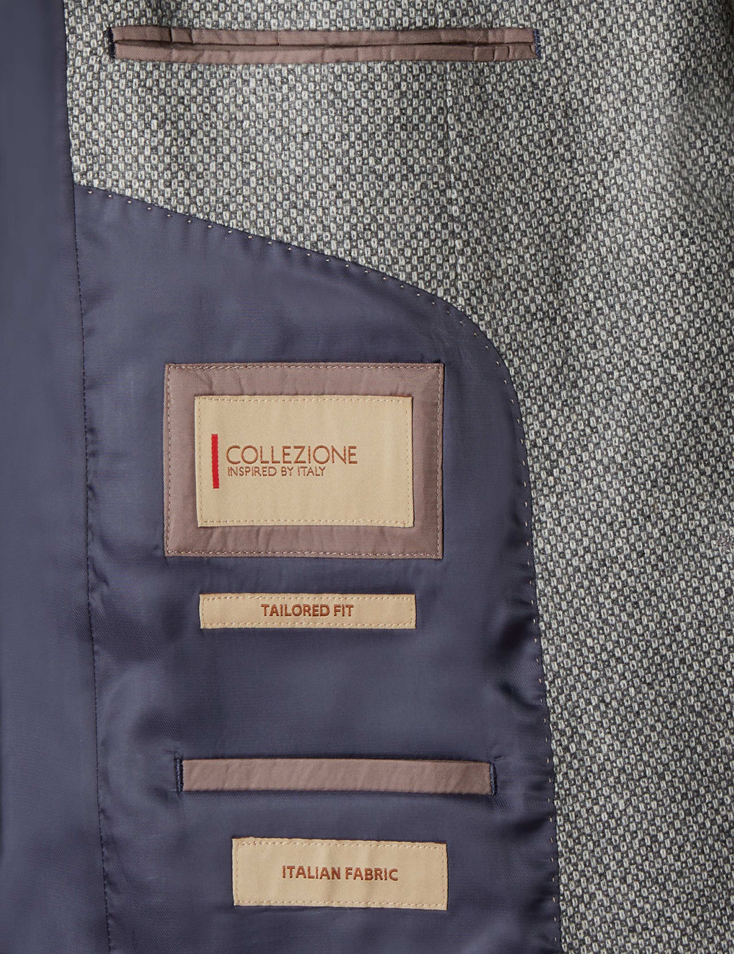 Wool Blend Tailored Fit Two Tone 2 Button Jacket 6 of 6