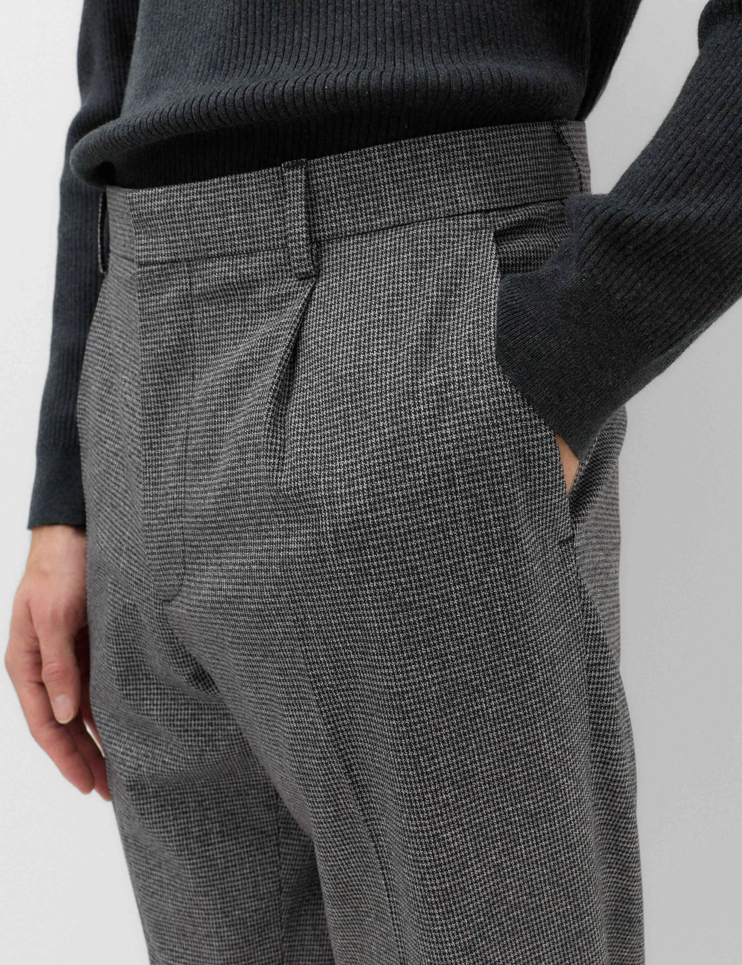 Tailored Fit Puppytooth Stretch Trousers 3 of 6