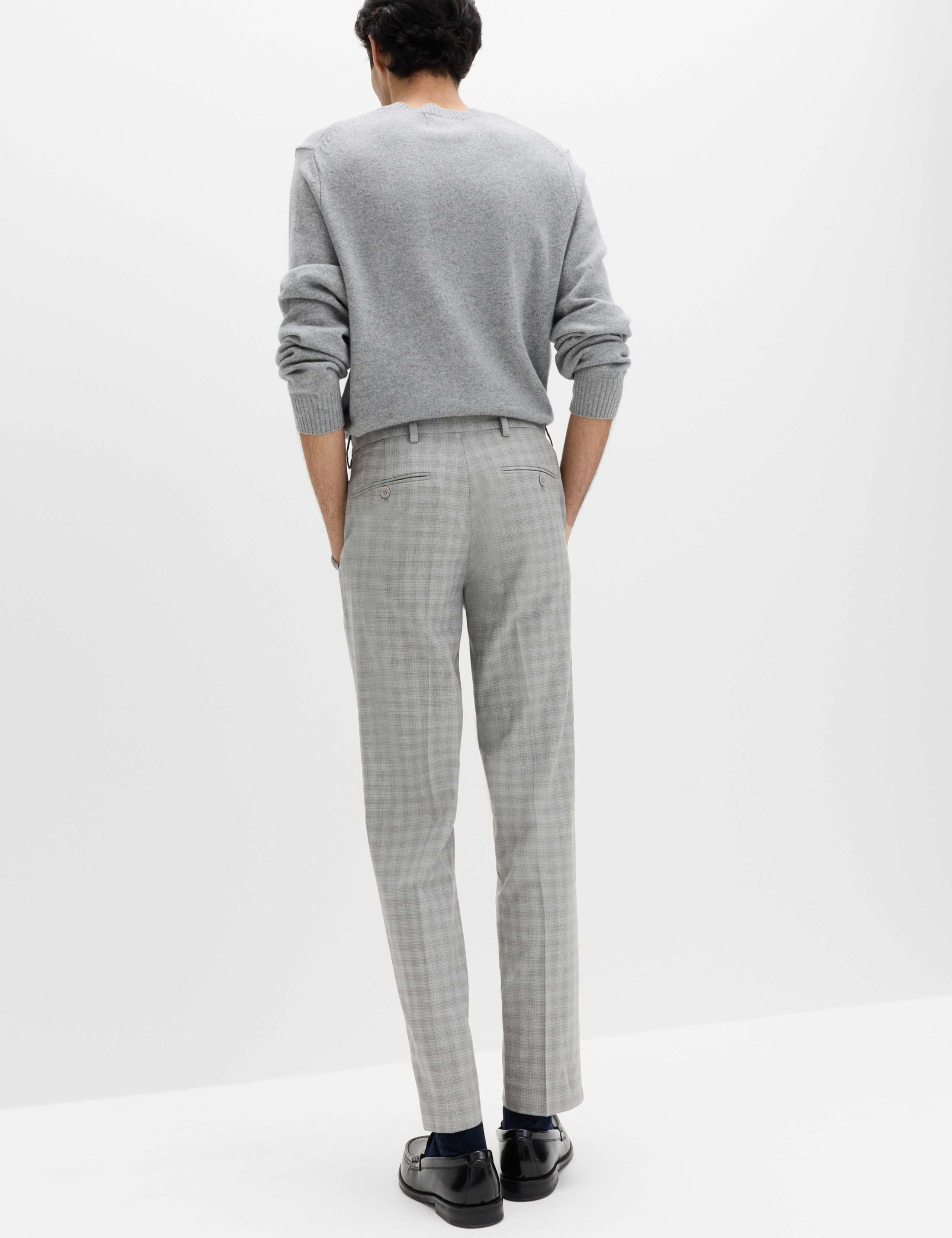 Tailored Fit Checked Trousers 5 of 7