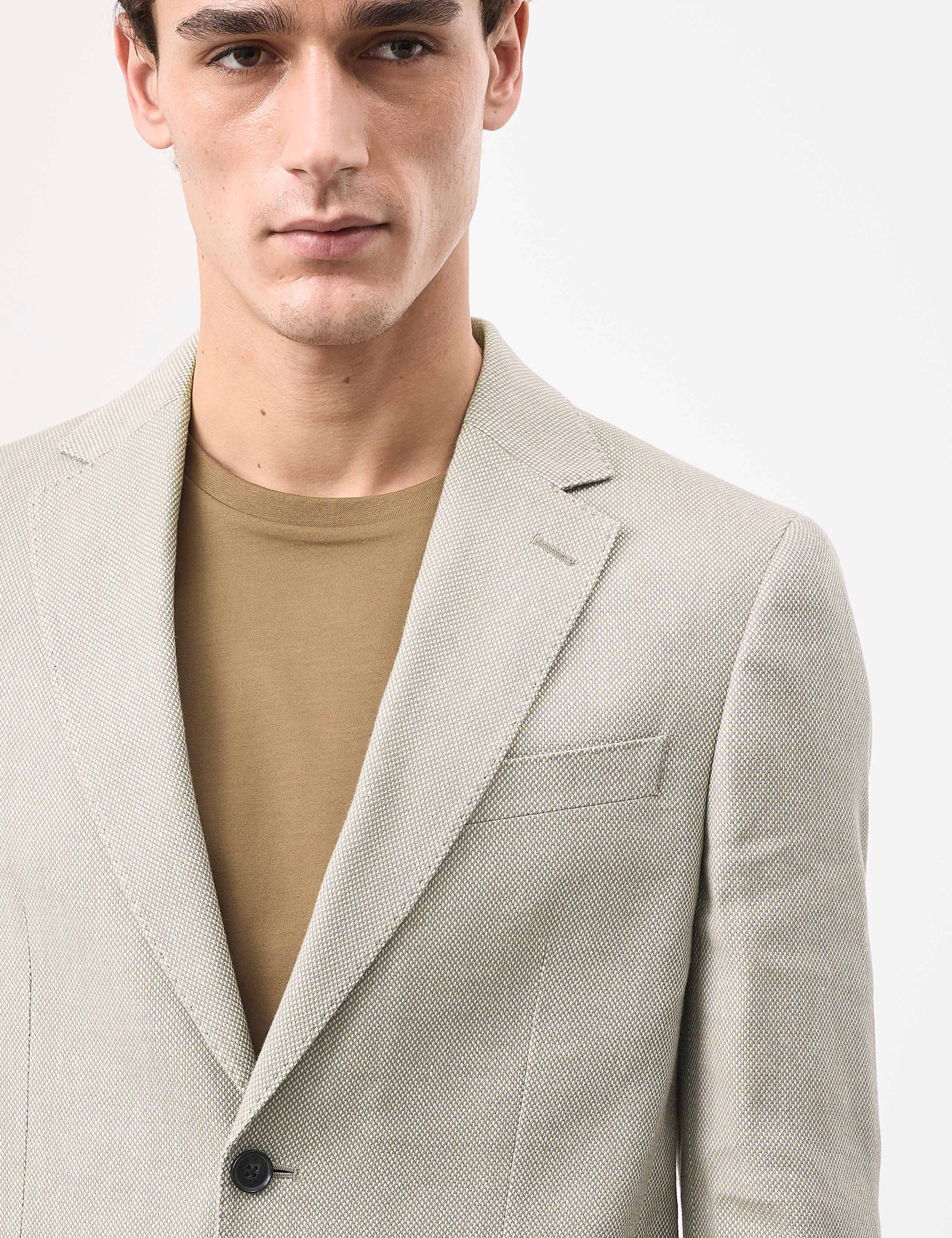 Linen Blend Textured Blazer 3 of 6