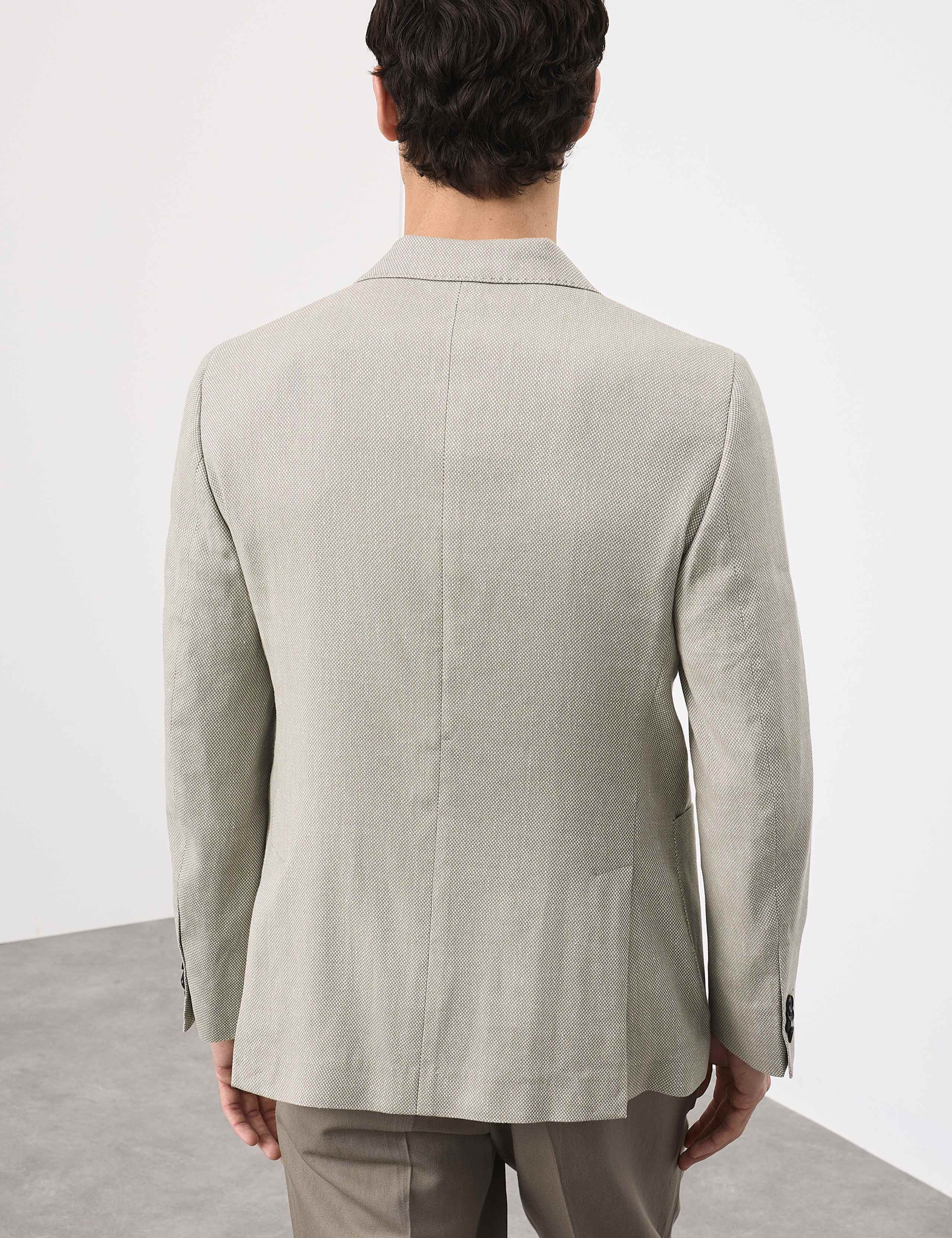 Linen Blend Textured Blazer 5 of 6