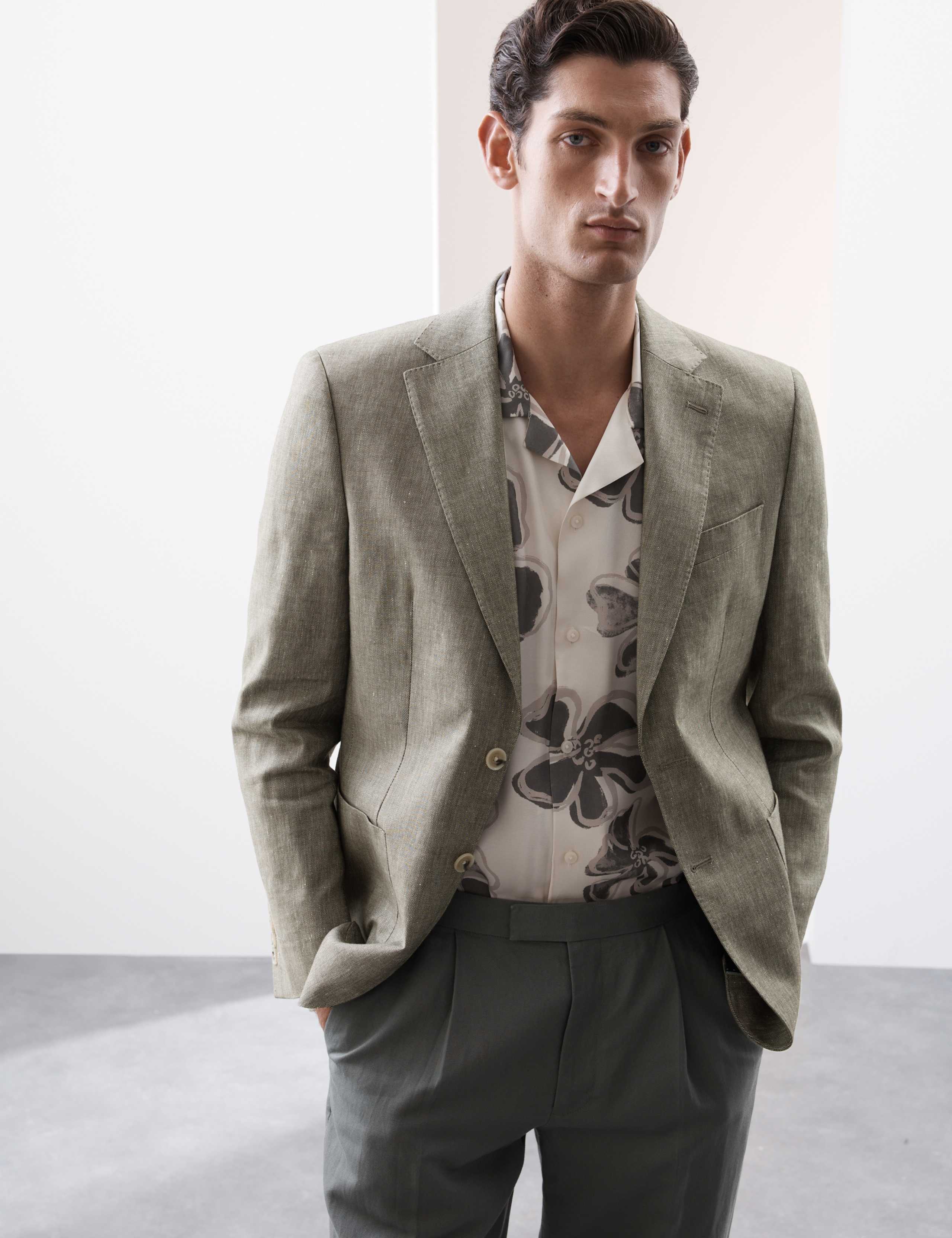 Tailored Fit Italian Linen Blend Twill Blazer 4 of 8