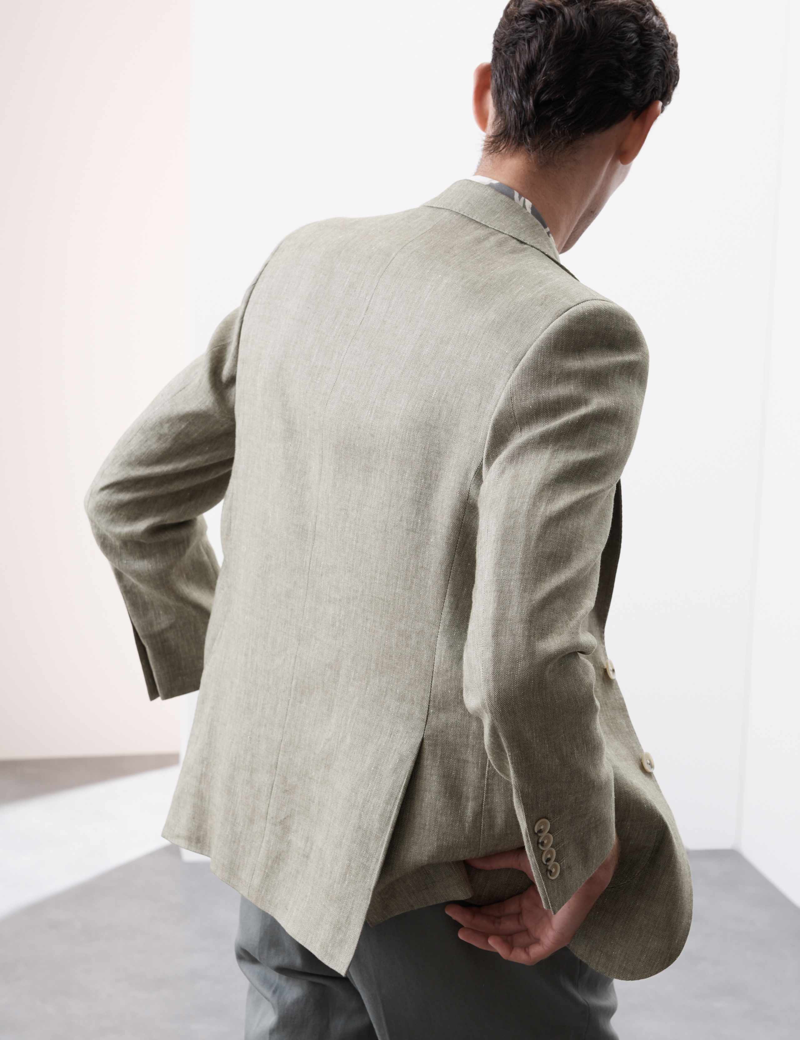 Tailored Fit Italian Linen Blend Twill Blazer 5 of 8