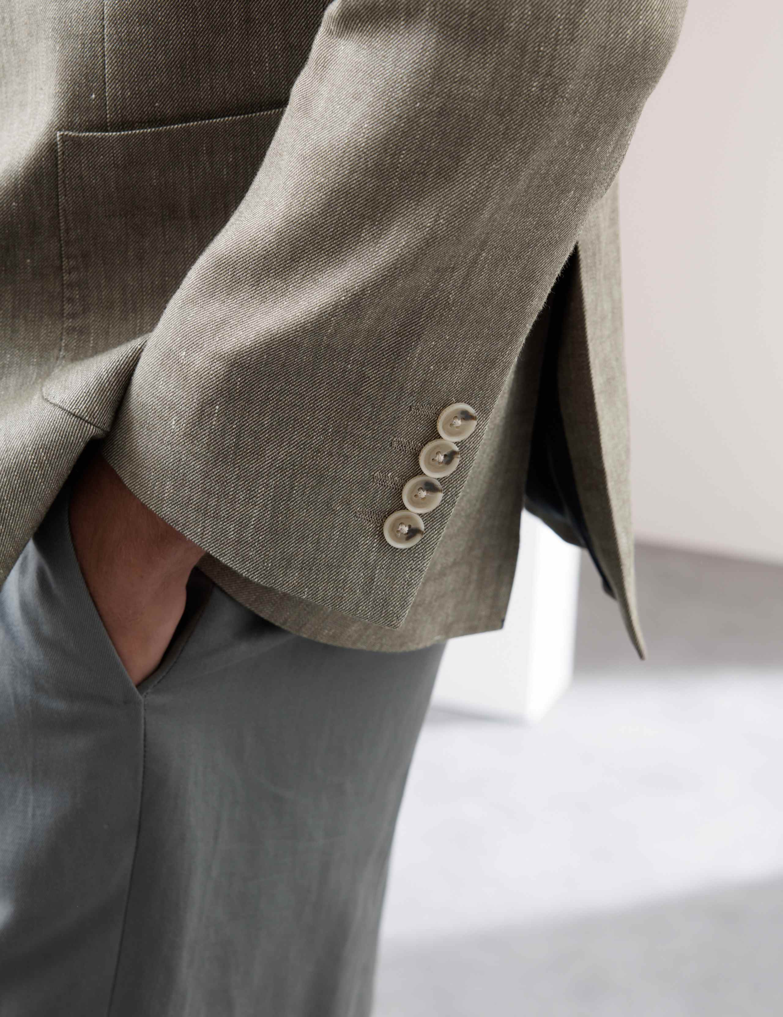 Tailored Fit Italian Linen Blend Twill Blazer 6 of 8