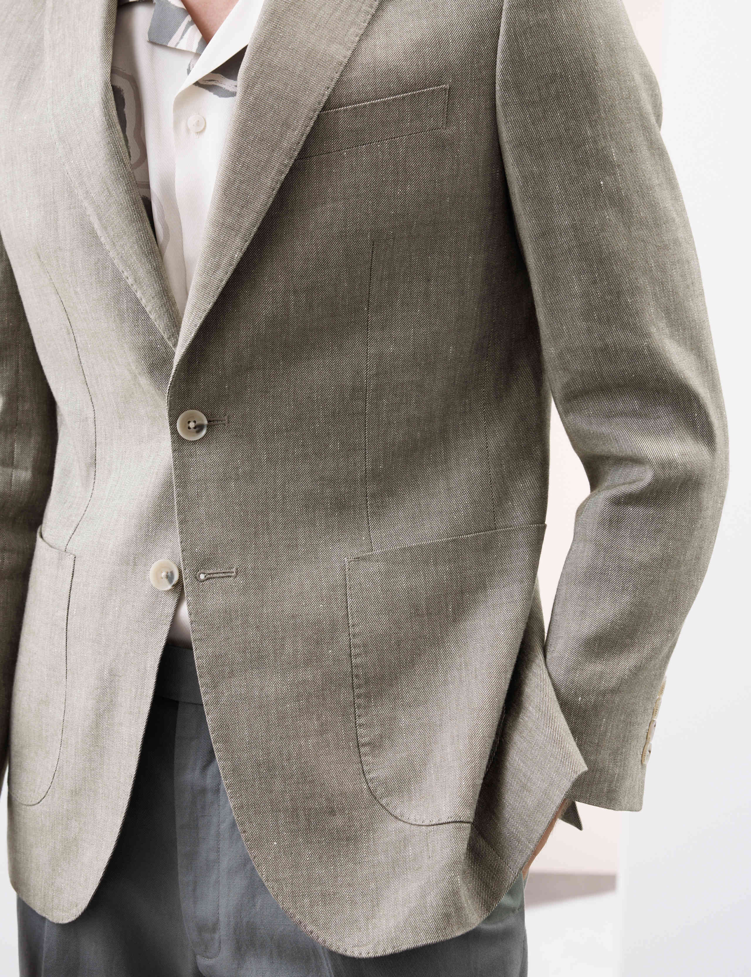 Tailored Fit Italian Linen Blend Twill Blazer 8 of 8