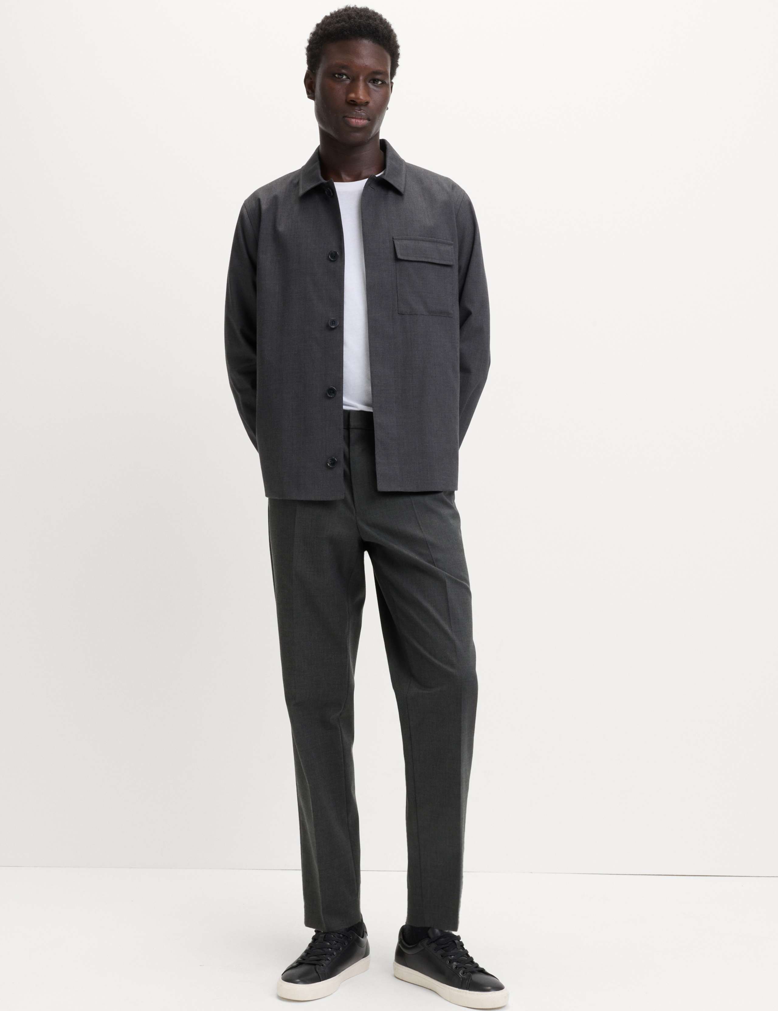Cotton Blend Smart Elasticated Waist Trousers 4 of 7