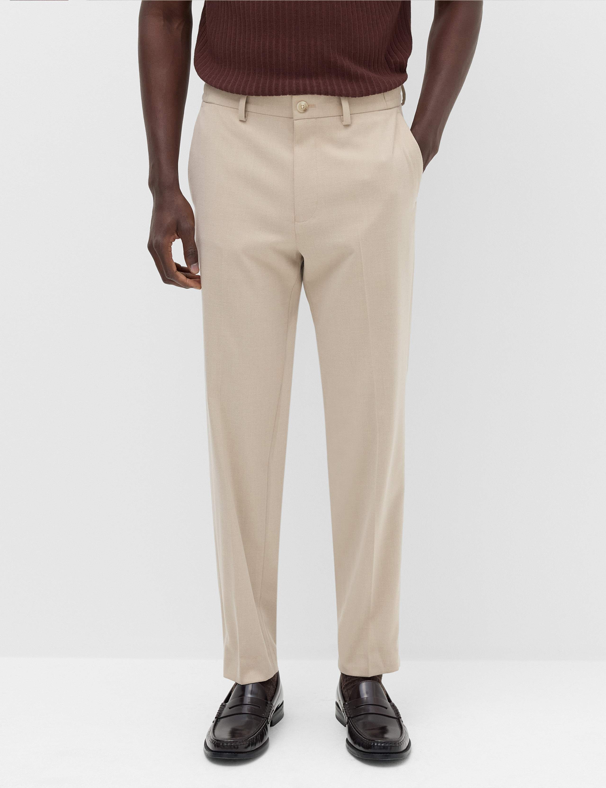 Tailored Fit Flannel Smart Trousers 1 of 7