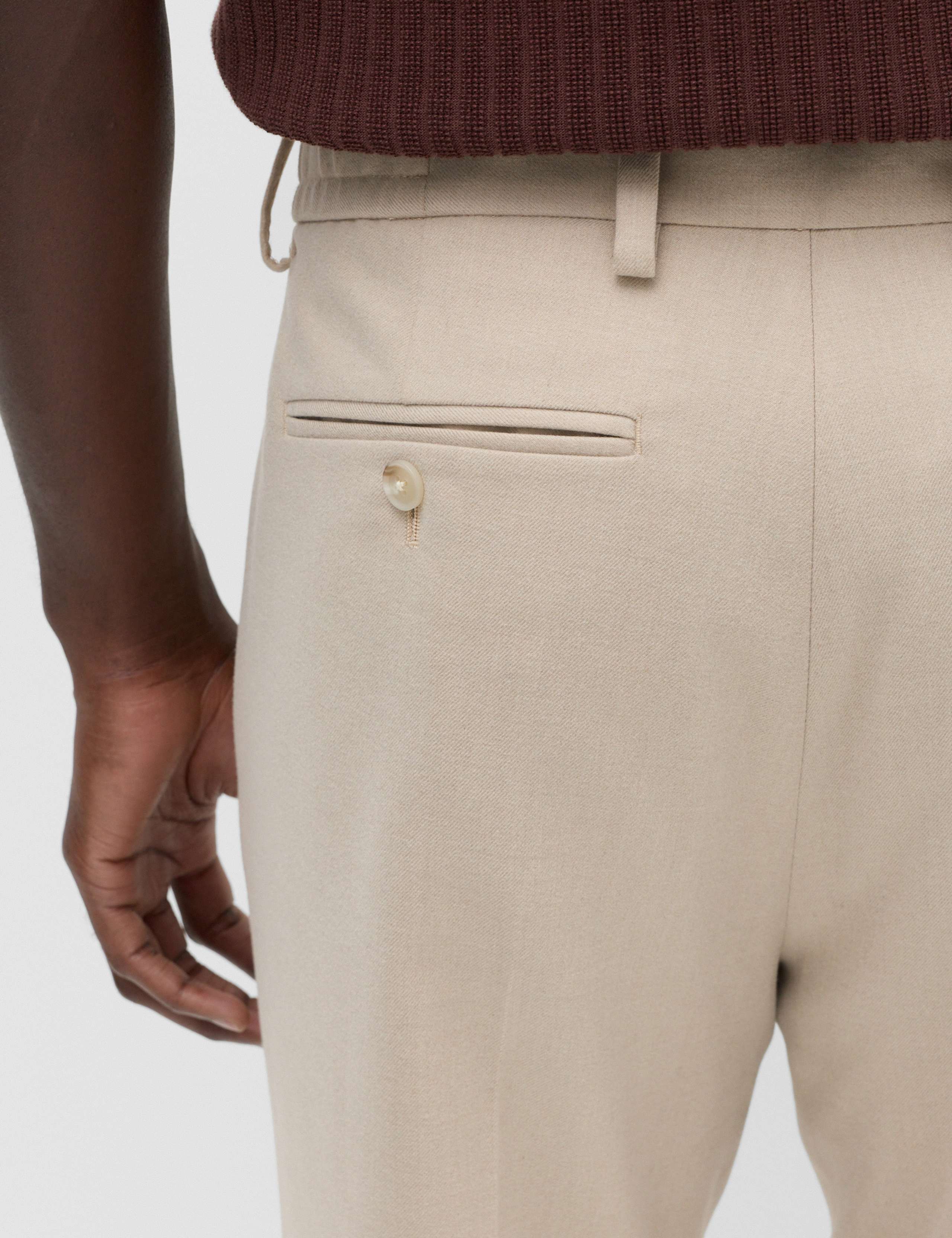 Tailored Fit Flannel Smart Trousers 4 of 7