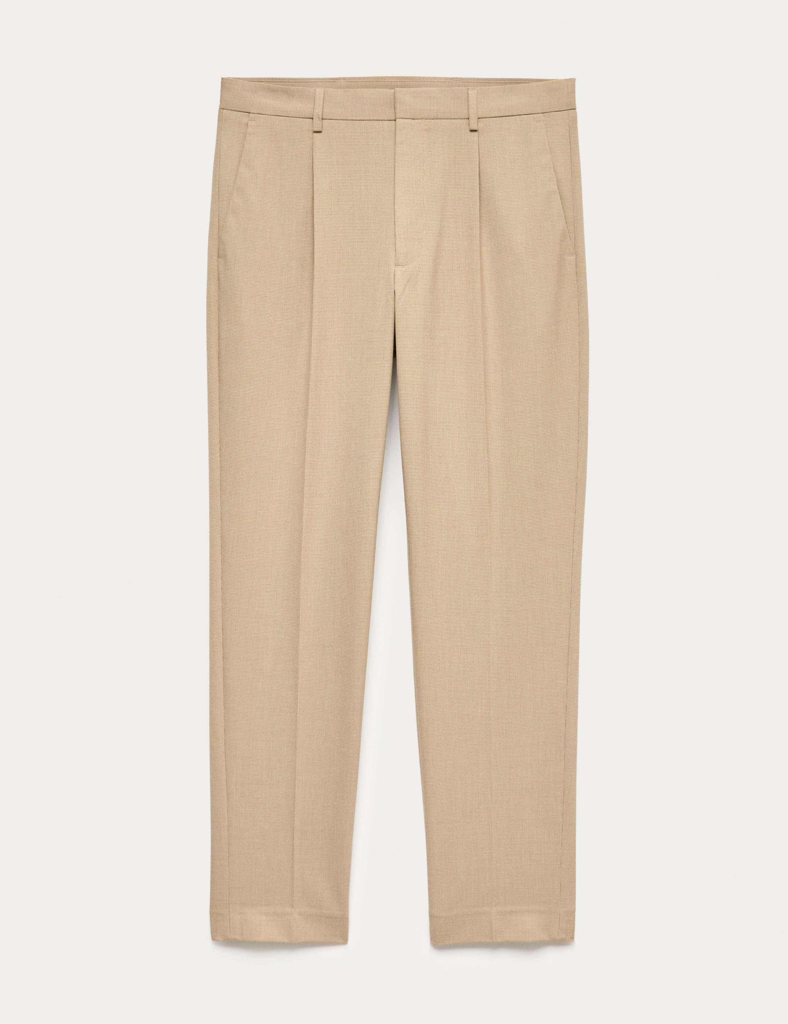 Tailored Fit Flat Front Puppytooth Trousers 1 of 1