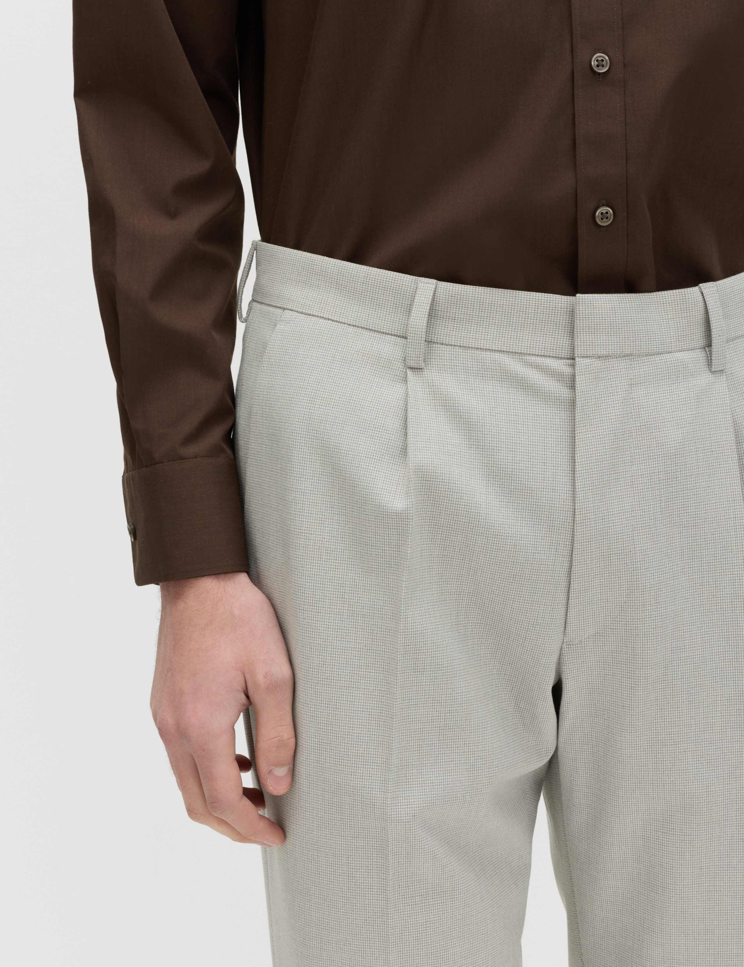 Tailored Fit Flat Front Puppytooth Trousers 3 of 5