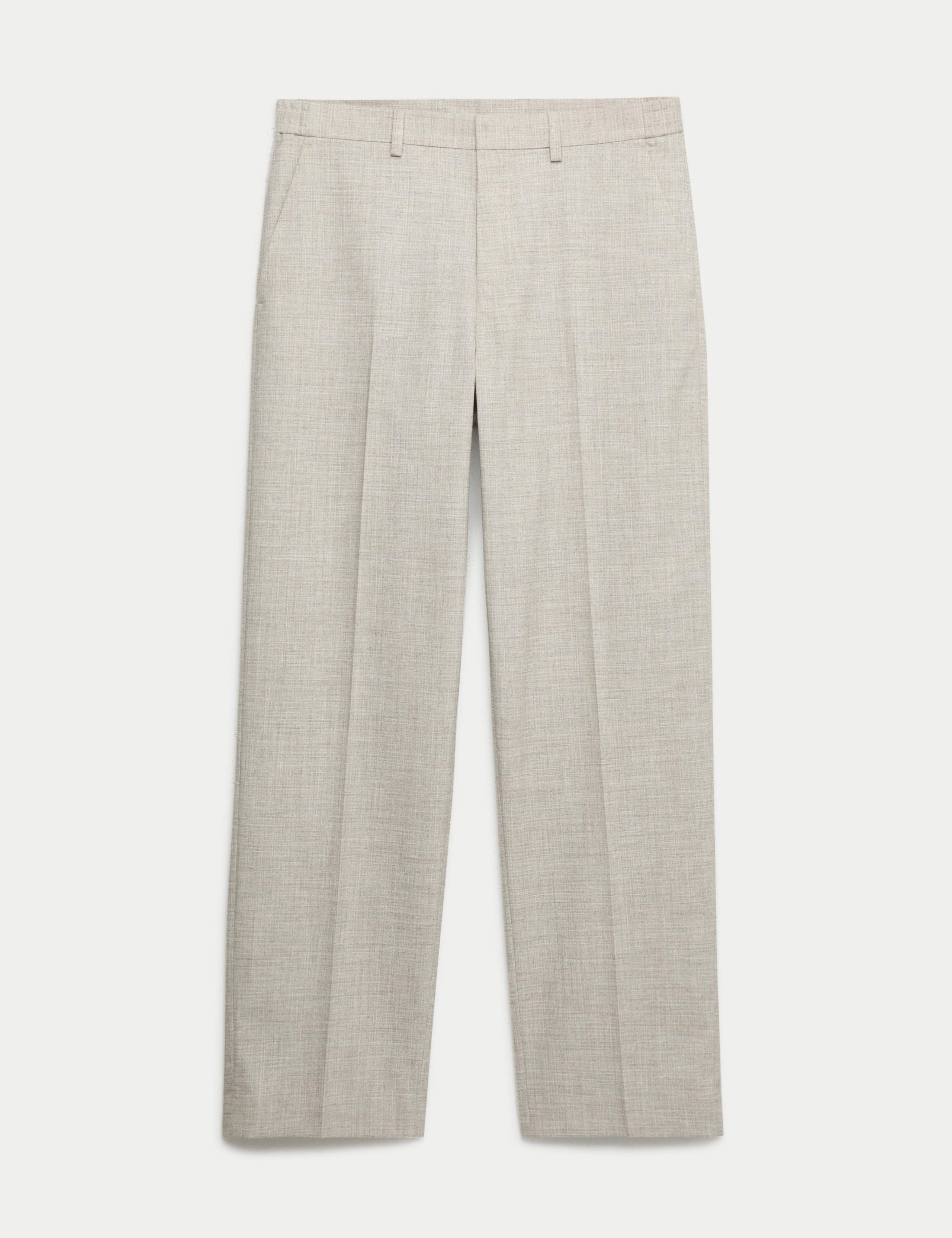 Relaxed Fit Textured Pleat Front Trousers 2 of 6