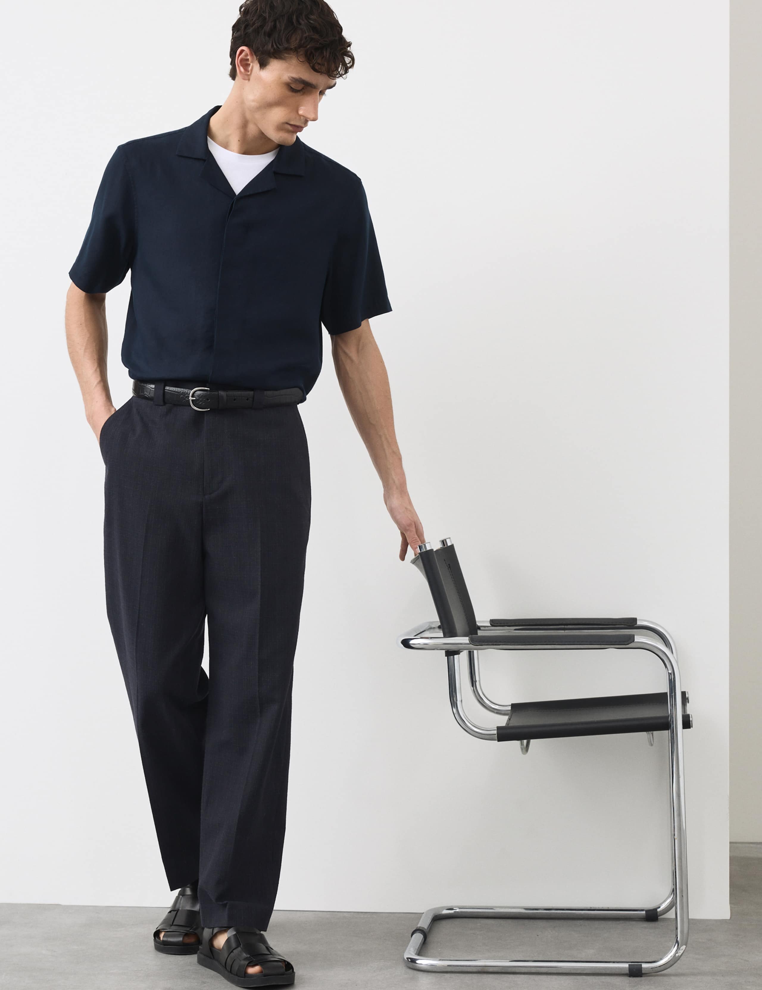 Relaxed Fit Textured Trousers 5 of 7