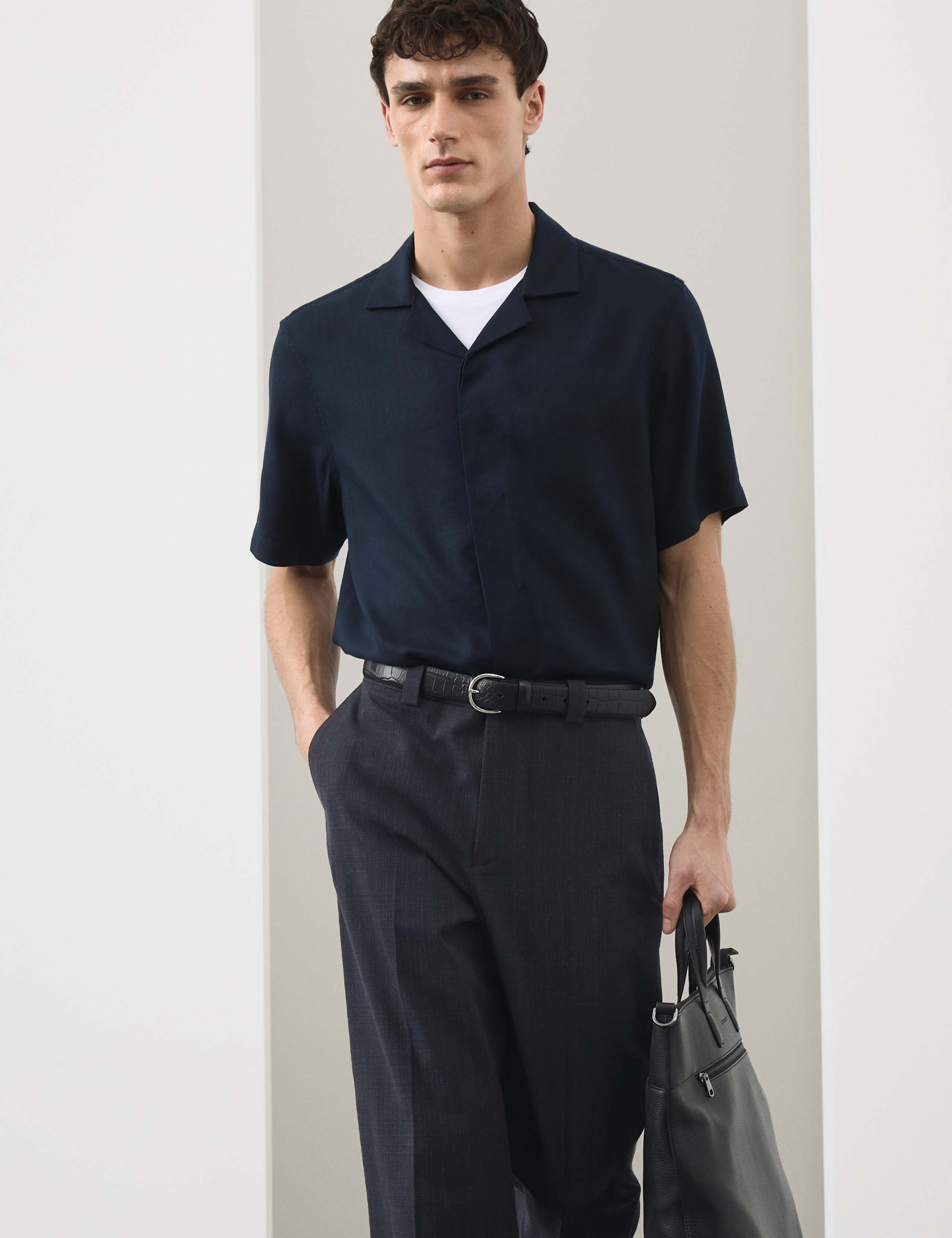 Relaxed Fit Textured Trousers 7 of 7