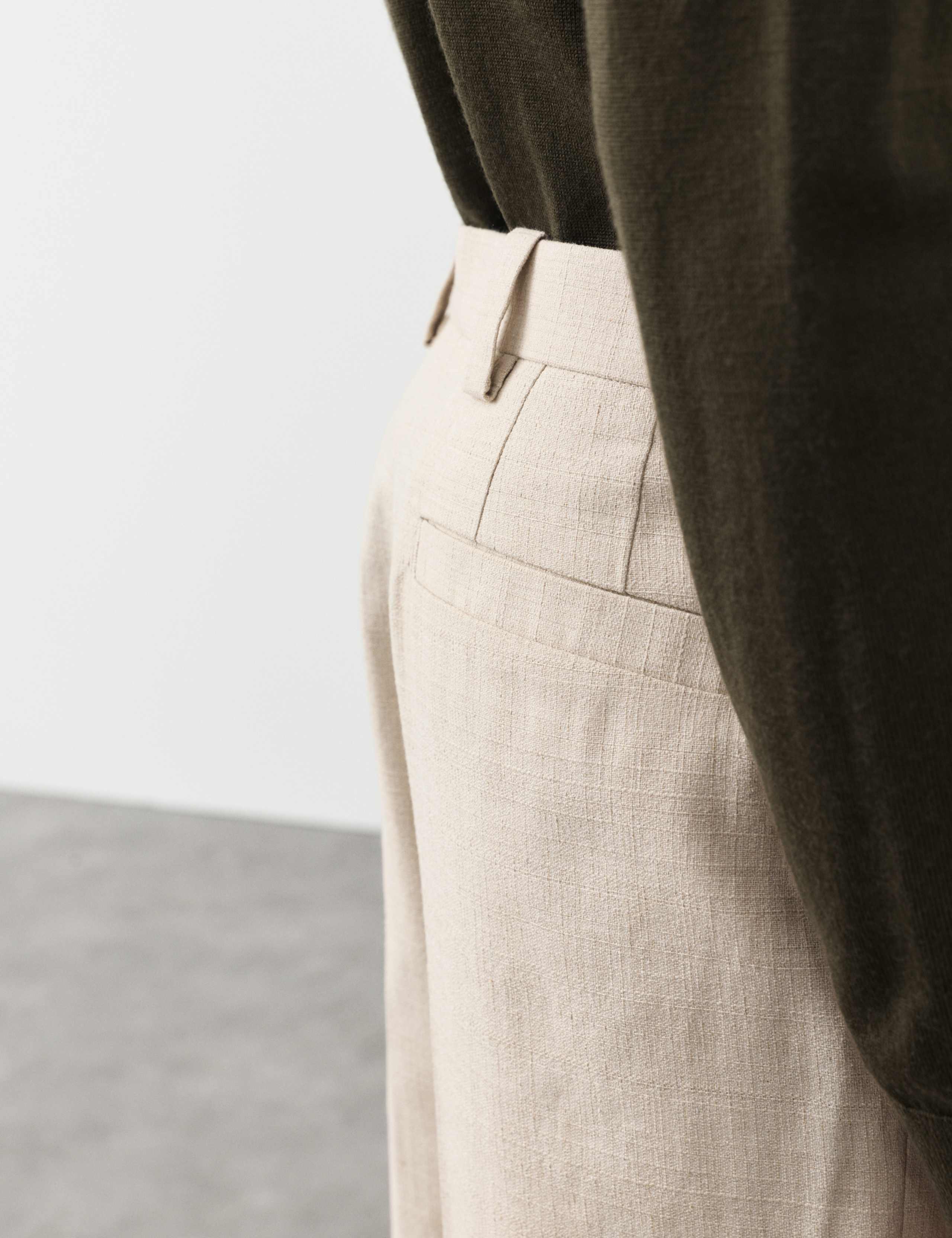 Relaxed Fit Textured Trousers 3 of 6