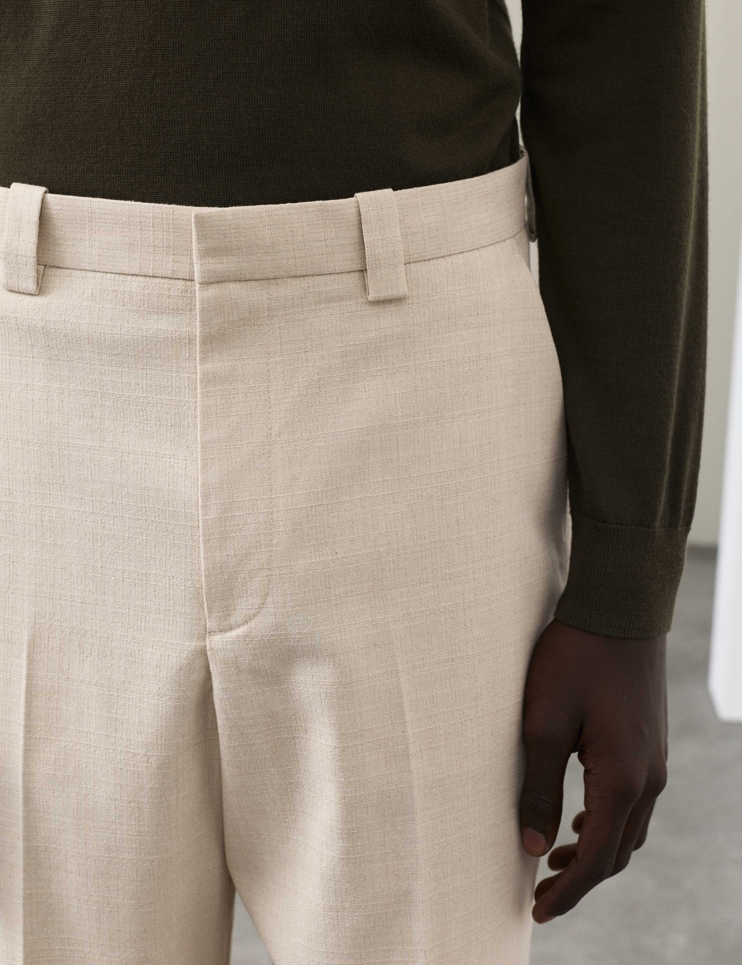 Relaxed Fit Textured Trousers 4 of 6