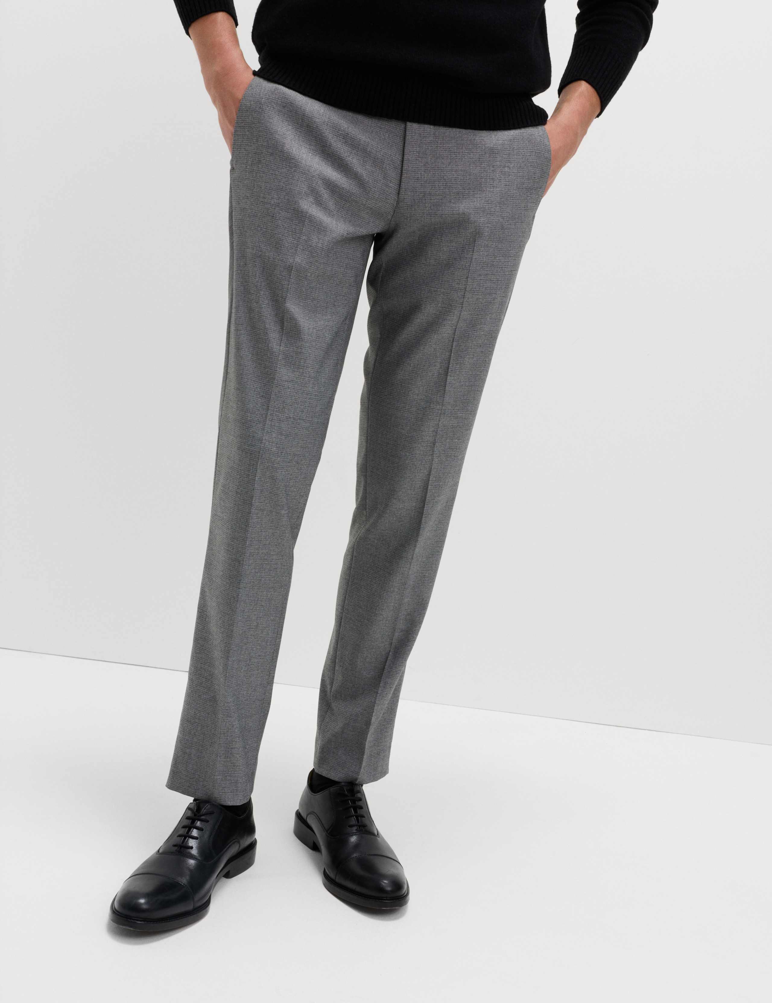 Tailored Fit Micro Grid Trousers 3 of 5
